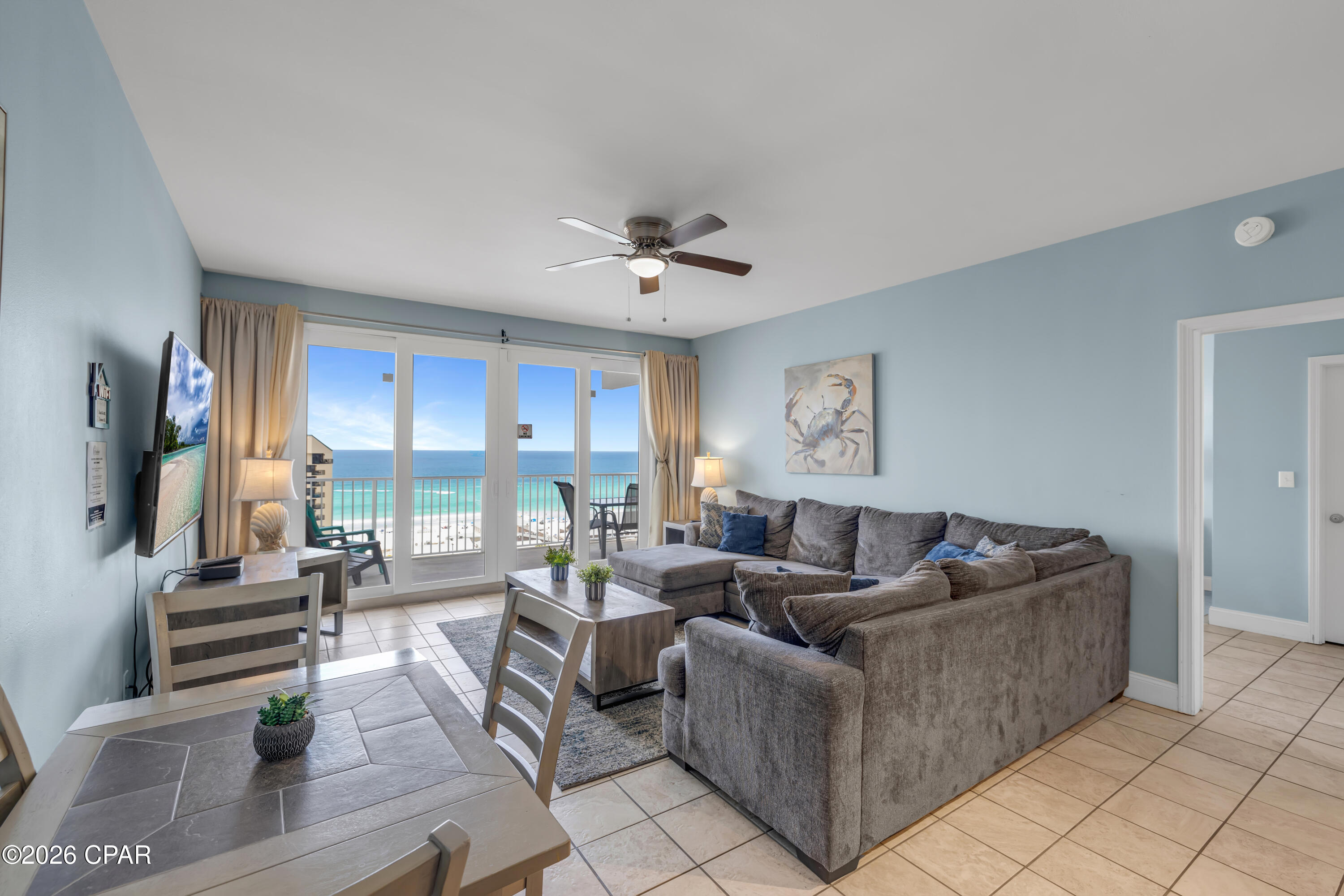 CURRENTLY UNDER CONTRACT, SELLER WILL CONSIDER BACKUP OFFERS

GULF VIEW | 10TH FLOOR | SAME LEVEL AS THE ROOFTOP POOL
Laketown Wharf Unit 1022 offers a clear Gulf view from the 10th-floor balcony, with the beach visible between Pineapple Willy's and Sunbird. A standout feature of this location is that the unit is on the same level as the rooftop pool above the north parking garage, providing especially convenient access to that amenity once you're on the floor.
This tastefully decorated 2-bedroom, 2-bathroom condo with a private bunk room offers three separate sleeping areas in one of Panama City Beach's most recognized resort communities. Interior features include tile flooring throughout, stainless steel kitchen appliances, and a front-load washer and dryer.
Laketown Wharf is known for its extensive amenity package, including five pools, two hot tubs, a Gulf-view fitness center, pickleball courts, mini golf, a playground, and a 52,000-square-foot boardwalk surrounding the lake with a nightly fountain and light show. The property also offers gated beach access next door to Pineapple Willy's, on-site dining and entertainment, two parking garages, barbecue areas, pet areas, and additional resort conveniences. HOA dues are $1,065.20 per month and include water, sewer, trash, cable/TV, pest control, WiFi, and access to amenities.
All information is deemed reliable but should be verified by the buyer if important.