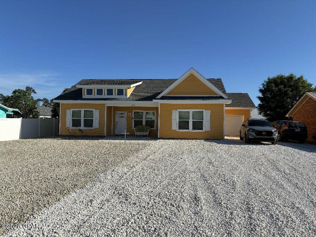 Desirable Gulf Aire sub -division of St Joe Beach, FL.   Only 15 months old. Walk in pantry, large utility room with many storage shelves.  LVP flooring with ceramic tile flooring in baths. Large walk in shower in master. X flood zone so no flood insurance required. Fenced back yard. Electric bills averaged $100 with full time living.  HOA about 360 per year. Amenities include pool, pickle ball and tennis courts, playground and deeded beach access only a 5 minute walk away. Great place to live or vacation getaway.  No short term rentals allowed.