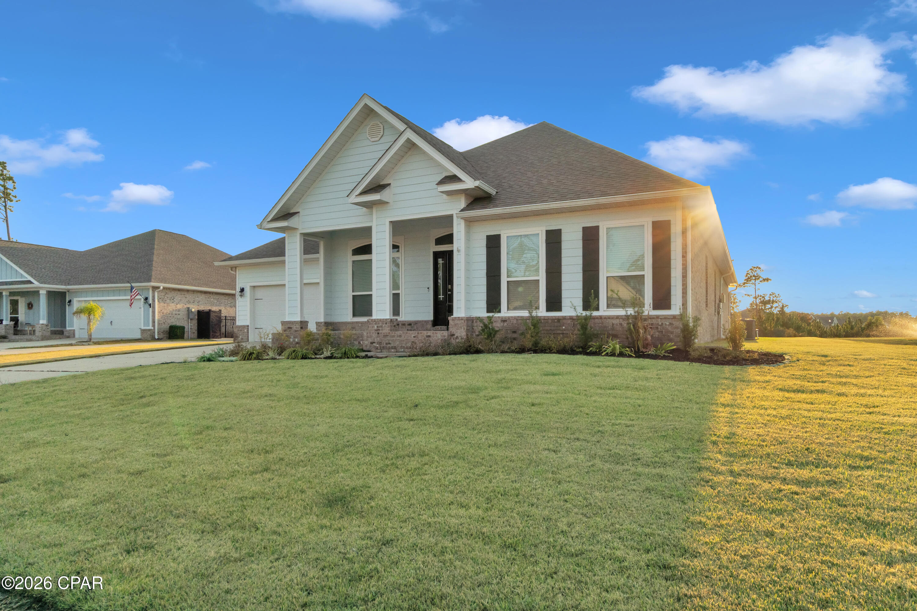 This luxurious 5 bedroom 3 bath home nestled on a cul-de-sac in the heart of Southport is one you do not want to miss out on!  Located in the Fanning Bayou community, this property is perfect for families or first time home buyers looking for that perfect mix of city and country living. Stepping inside, you will find a dining room on the left and a charming conversation room on the right. Walking further into the home, you will find a Smart Home thermostat, a full kitchen with stainless steel appliances, and a beautiful island. From the kitchen, it flows into an open floor living room, with access to a water view of the bay and a pond in the backyard, making it perfect for entertaining guests and observing nature. The master bedroom flows into the master bathroom, which comes with a walk in shower and jetted bathtub, as well as a massive walk in closet!
With this home, you also get a two car garage, as well as access to the community's 5,000 sq. ft. pool, pavilion, and grilling spaces! All information is taken from public records. If important to buyer, please verify.