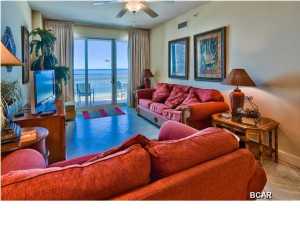 BEST PRICED 2BR IN SUNRISE BEACH! Unit 808 is a fully furnished 2-bedroom, 2-bath condo with bunk room, large balcony and incredible views of the Gulf of Mexico. Interior features a spacious and open floor plan with raised ceilings, beautiful tile floors, a Gulf front master bedroom, and a laundry room with full size washer & dryer. Experience incredible views of the Gulf of Mexico from the large sliding glass doors and hear the waves on the balcony from this desirable 8th floor level. The kitchen features granite countertops & breakfast bar, white appliances, and plenty of storage with the ample cabinets and additional pantry. Enjoy a casual meal at the breakfast bar or sit in the dining area and enjoy a meal with views of the Gulf. Living area has been upgraded with tile floors