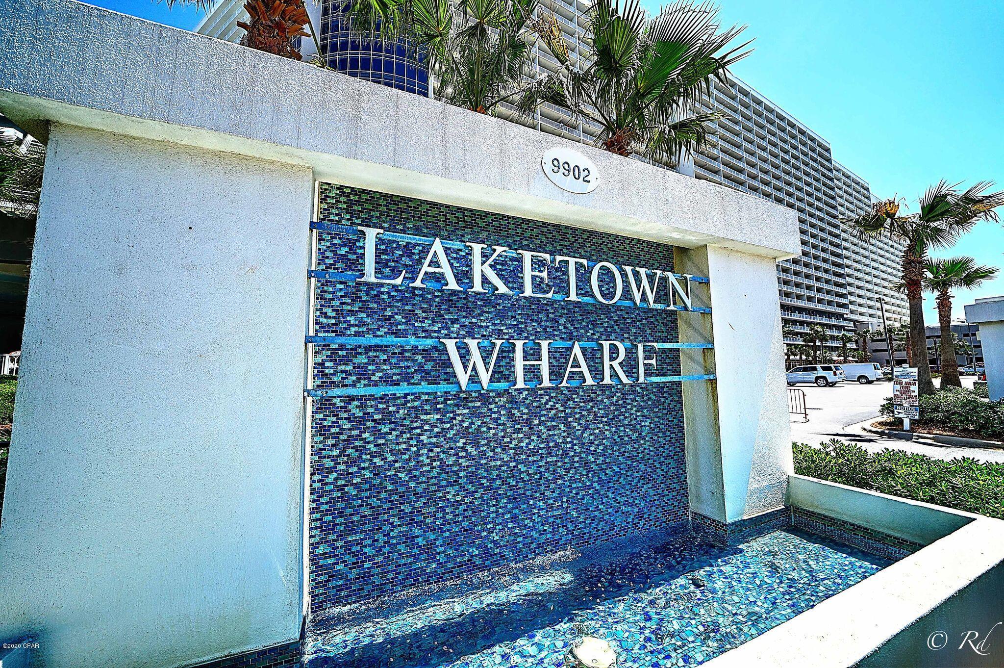 IMMEDIATE AVAILABILITY, no watiting!2 bed, 2 bath condo with a bunk room at the desirable Laketown Wharf Resort.  The master bedroom is spacious with a walk-in closet and private en suite.  The master bathroom features a double vanity, garden tub, and separate shower. The guest bedroom and bunk room share a full bathroom with a tub/shower combo. Step out onto the oversized balcony for the perfect spot to host family and friends in the warmth of our beautiful Florida weather.  This unique resort has five pools, a golf course, splash bar & grill, a spectacular playground, and a Gulf view fitness center. There are also retail shops along the lakefront boardwalk at Laketown Wharf. Just steps from the white sandy beaches and a short drive to Pier Park. This family friendly resort is a must-see!