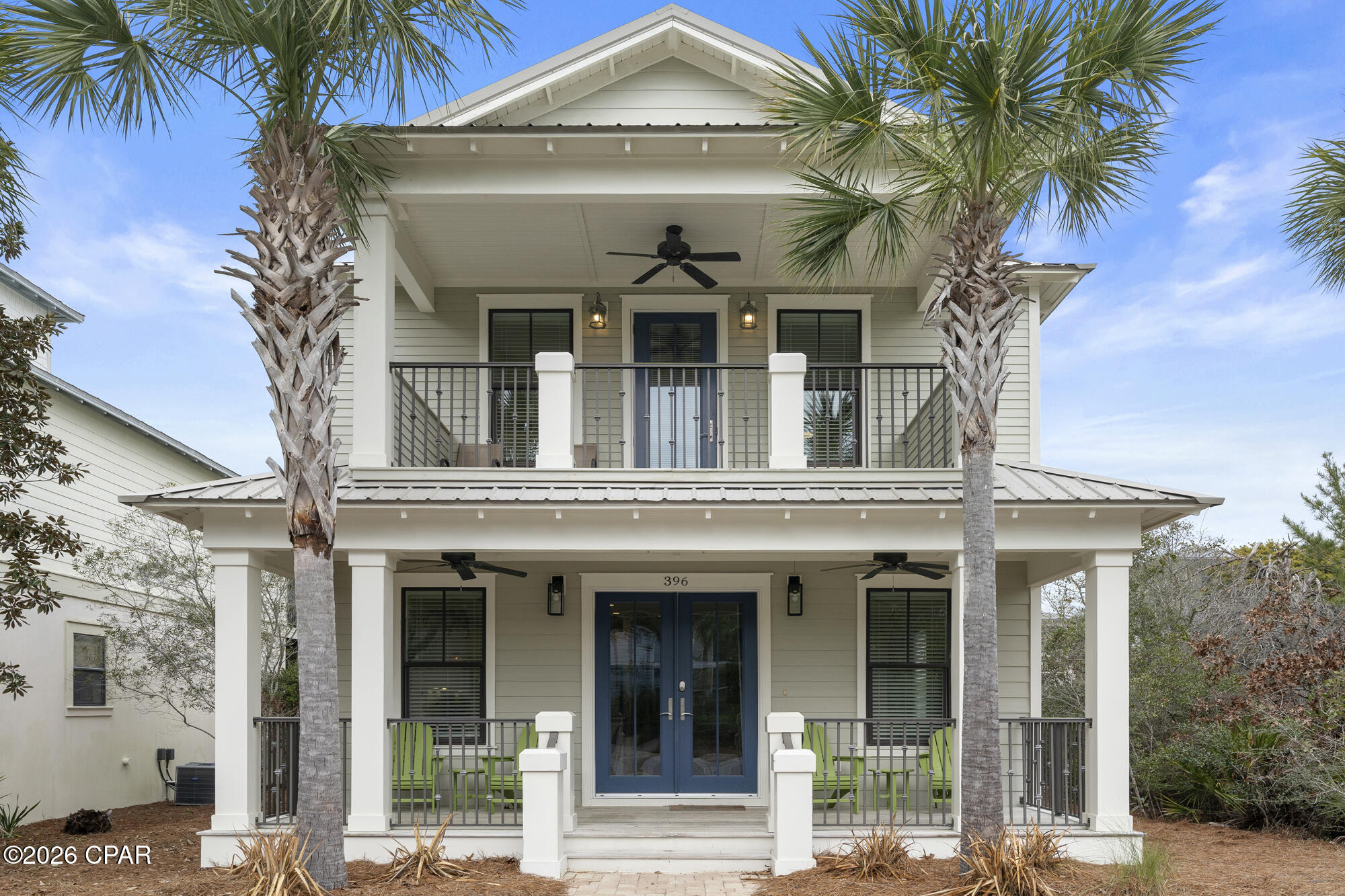 This charming coastal cottage is a fantastic investment opportunity, offered turn-key and ready to serve as a lucrative rental, a beach getaway, or your primary residence. Located between Alys and Rosemary Beach on a palm-lined street just steps from the Gulf of America, this home provides the relaxing oasis you've been dreaming of. Step through the French doors into a beautifully appointed open living space, where abundant natural light creates a welcoming atmosphere. Coastal elegance is evident throughout, with covered porches, granite countertops, tile floors, crown molding, a breakfast bar, and an open-concept design—all fully furnished for convenience. The large primary bedroom is a true retreat, featuring a private balcony and a spa- like ensuite. Three additional bedrooms provide ample space for family and friends. The garage and additional parking make this cottage a must-see property along the Emerald Coast.