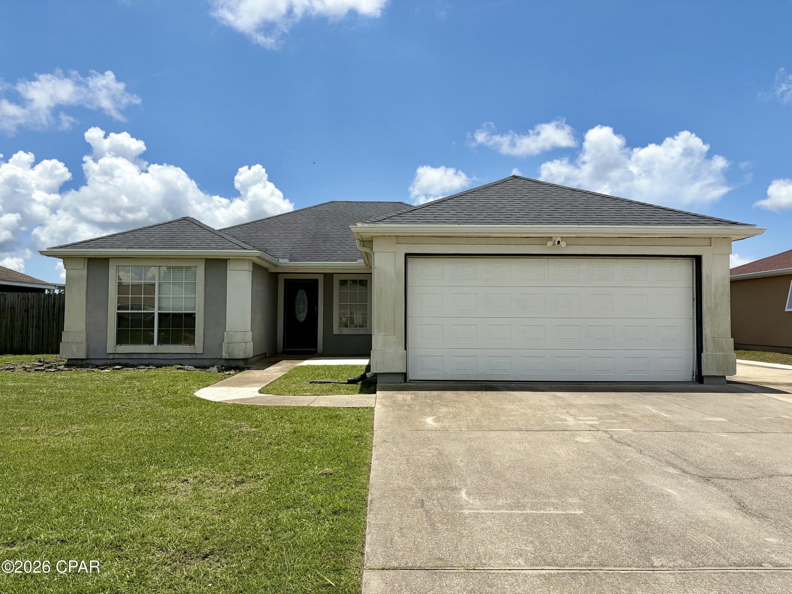 Welcome home to this beautifully maintained residence located in a desirable Panama City neighborhood! Offering the perfect blend of comfort and convenience, this inviting home features a spacious, open-concept floor plan designed for both everyday living and entertaining.

Enjoy a bright living area, a well-appointed kitchen with ample cabinet and counter space, and generously sized bedrooms that provide plenty of room to relax. The primary suite offers a private retreat with an en-suite bathroom and ample closet space.

Step outside to a spacious backyard--perfect for enjoying Florida evenings, entertaining guests, or simply unwinding after a long day.

Conveniently located near Tyndall Air Force Base, schools, shopping, restaurants, and just a short drive to Mexico Beach and Panama City's beautiful white-sand beaches, this home provides easy access to everything Bay County has to offer.

Pets welcomed! Quarterly pest control included!