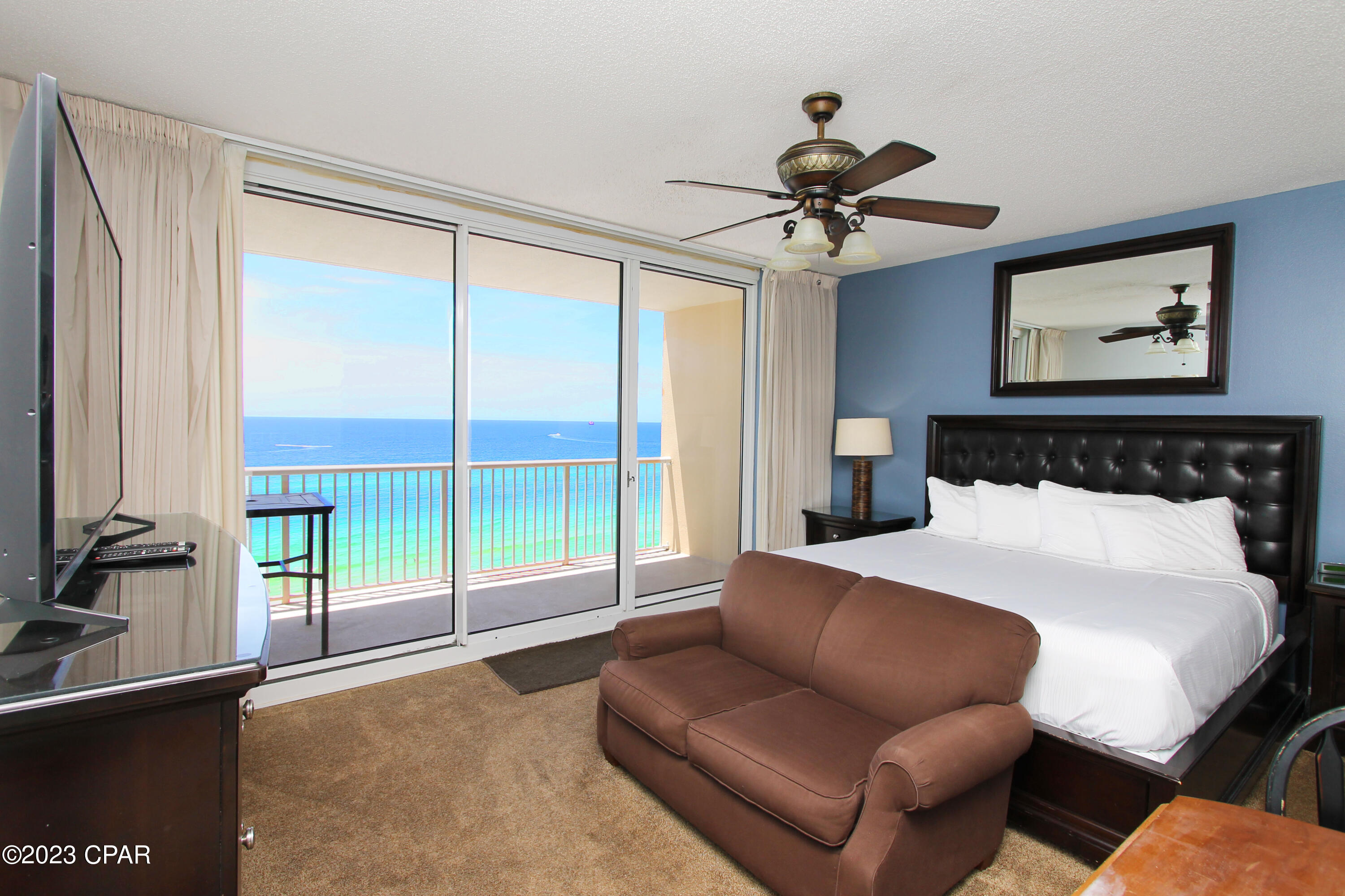 CURRENTLY UNDER CONTRACT, SELLER WILL CONSIDER BACKUP OFFERS
Known in PCB as the resort with the best amenities, it is also becoming known as the condominium complex that is superbly run. There has NEVER been a special assessment. Centrally located on Front Beach Rd, Majestic is convenient to Walmart, restaurants, and activities galore. Just a short drive gets you to Pier Park, St Andrews State Park, Frank Brown Park or even the airport. Majestic Beach Resort has an awesome fitness center, movie theater, two indoor heated pools, two outdoor pools, kiddie pool, hot tubs, game room, H20 poolside Bar and Grill, convenience store featuring Starbucks, and BBQ grilling area. Security is onsite 24/7.
Hot Water Heater Replaced April 2023
HVAC Replaced June 2020
Studio Gross Rentals Range for 2022  $29K - $35K (Nightly Rates Only)