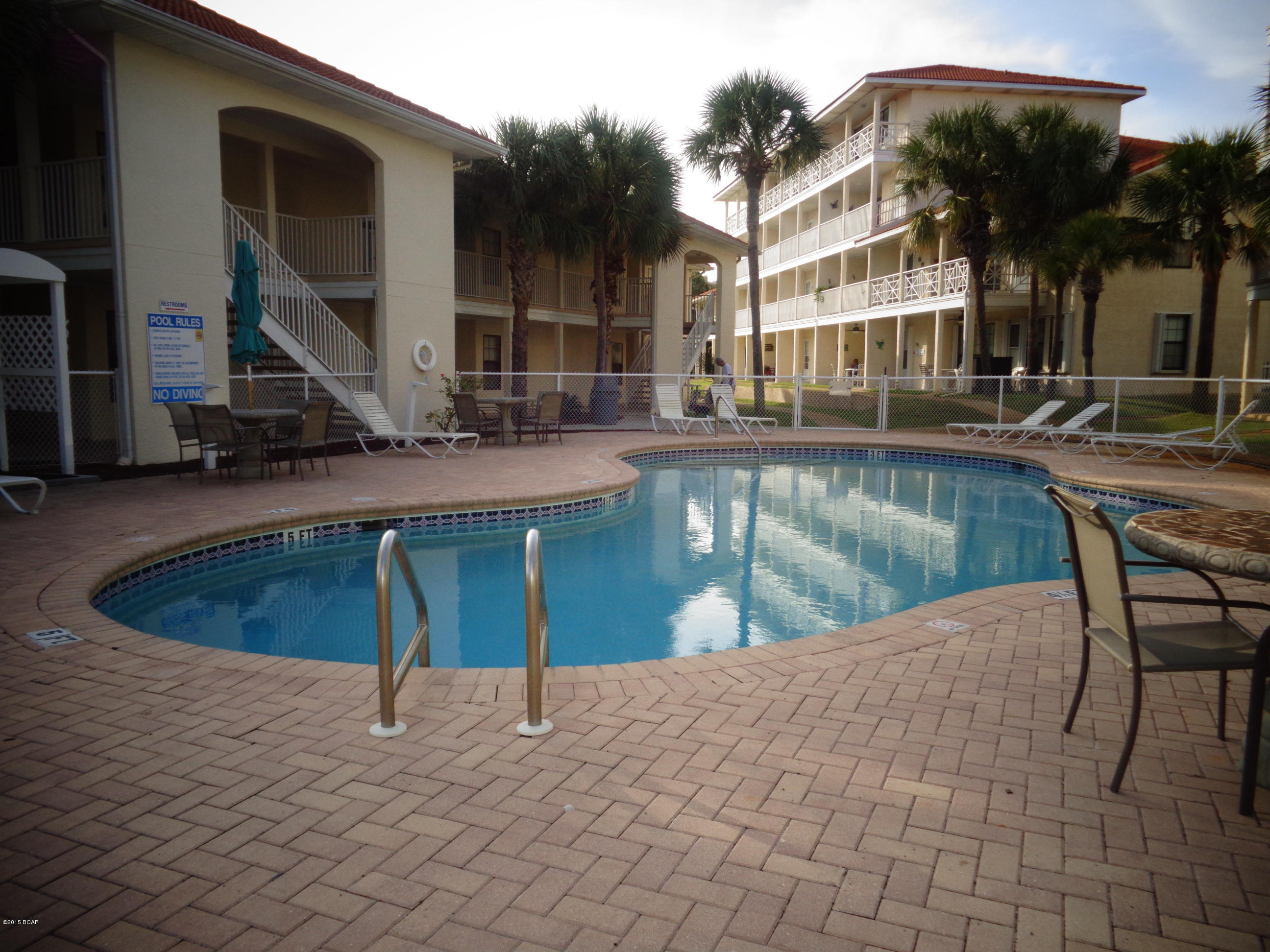 Location... location... loction... This condo is located in the front of the highly desireable Horizon South resort.  Steps away from the Gulf and sits directly across from pool.  This fully furnished, completely renovated beach condo has 1 bedroom and a set of bunks to comfortably sleep 6 with 1.5 baths and a large kitchen.  Horizon South is located on the quiet end of Panama City Beach and just minutes away from Pier Park.  Don't miss out... call today for showing!!