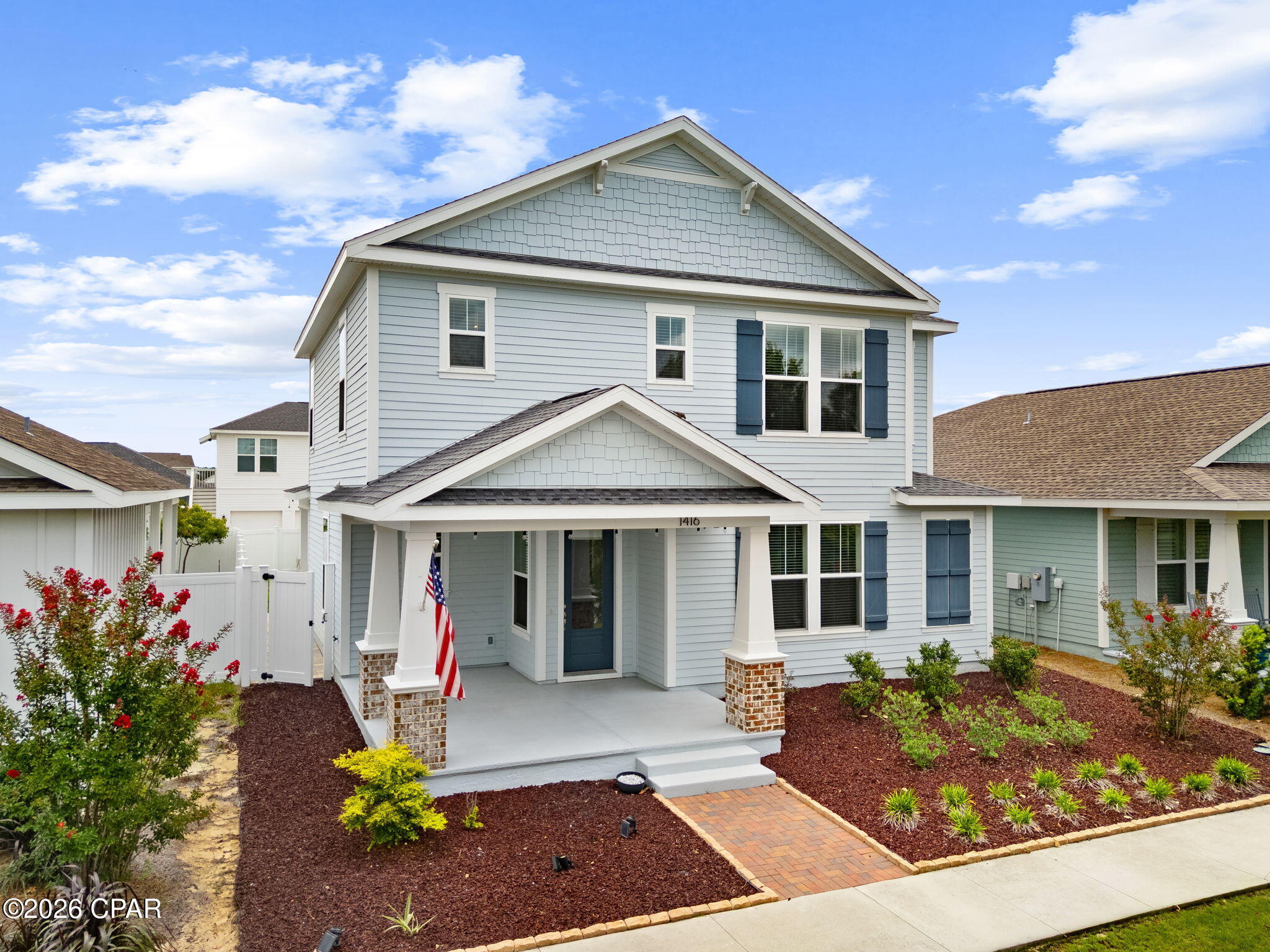 Welcome to your dream home in the highly sought-after SweetBay community! This beautifully designed Captiva floor plan offers 3 bedrooms, 2.5 baths, and a layout that perfectly balances comfort, functionality, and style. Built by respected local builder Samuel Taylor Homes, this residence showcases quality craftsmanship and thoughtful design throughout--including durable 2x6 exterior wall framing for enhanced structural strength, improved insulation, and energy efficiency.

 The backyard is fully fenced for privacy and security, and a built-in sprinkler system keeps your lawn lush and vibrant with minimal effort and don't forget about the gas fire pit!

Inside, the open-concept main living area flows seamlessly into a modern kitchen with stylish finishes and ample workspace--ideal for both everyday living and entertaining. In addition to the primary living space, the home features a versatile bonus area that can easily serve as a second living room, home office, playroom, or flex space to suit your needs.

The spacious primary suite provides a private retreat, while two additional bedrooms offer flexibility for family and guests. --perfect for outdoor entertaining, holiday meal prep, grilling overflow, or hosting gatherings year-round.

Additional highlights include a three-car garage with alley access, ample guest parking, and access to SweetBay's resort-style amenities, including community pools, parks, walking and biking trails, and bayfront access. The neighborhood is also home to University Academy and is just minutes from Publix Super Market at SweetBay Town Center for everyday convenience.

Enjoy pond-front living, flexible spaces, superior construction, and a fully equipped, fenced backyard with sprinkler system--experience the vibrant lifestyle SweetBay has to offer and schedule your private showing today!