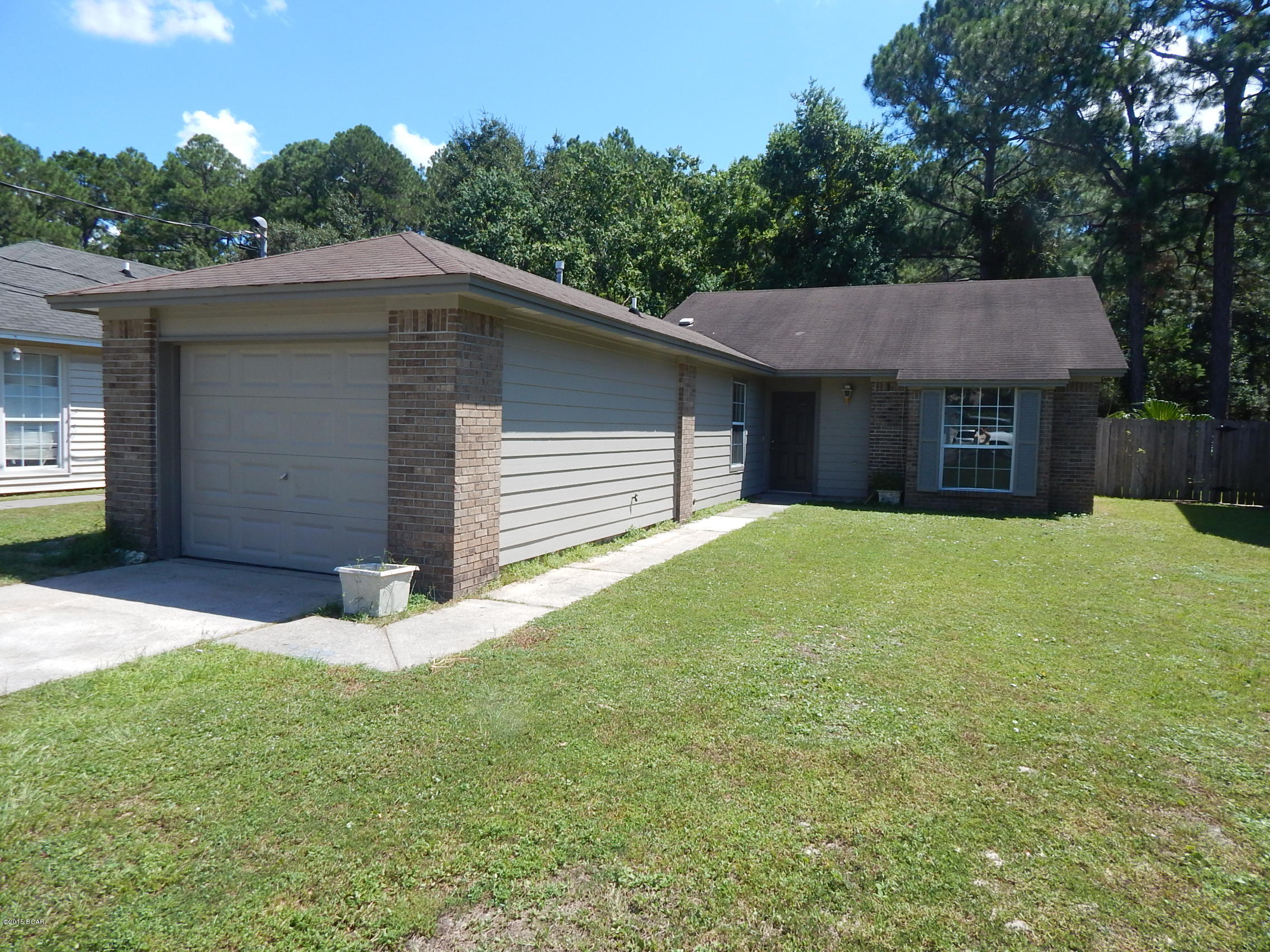 Wonderful 3 bedroom, 2 bath home located in Callaway and convenient to Tyndall Air Force Base. Home has been recently remodeled and upgraded with new hardwood flooring, etc.  The interior features a large living room with a vaulted ceiling and sliding glass doors leading to the backyard. Home has a separate dining room and large kitchen with plenty of cabinetry which overlooks the living room. This home has a great floor plan and priced within an affordable budget. Back yard is fenced in with a patio porch. Great first time homebuyer or investment home.