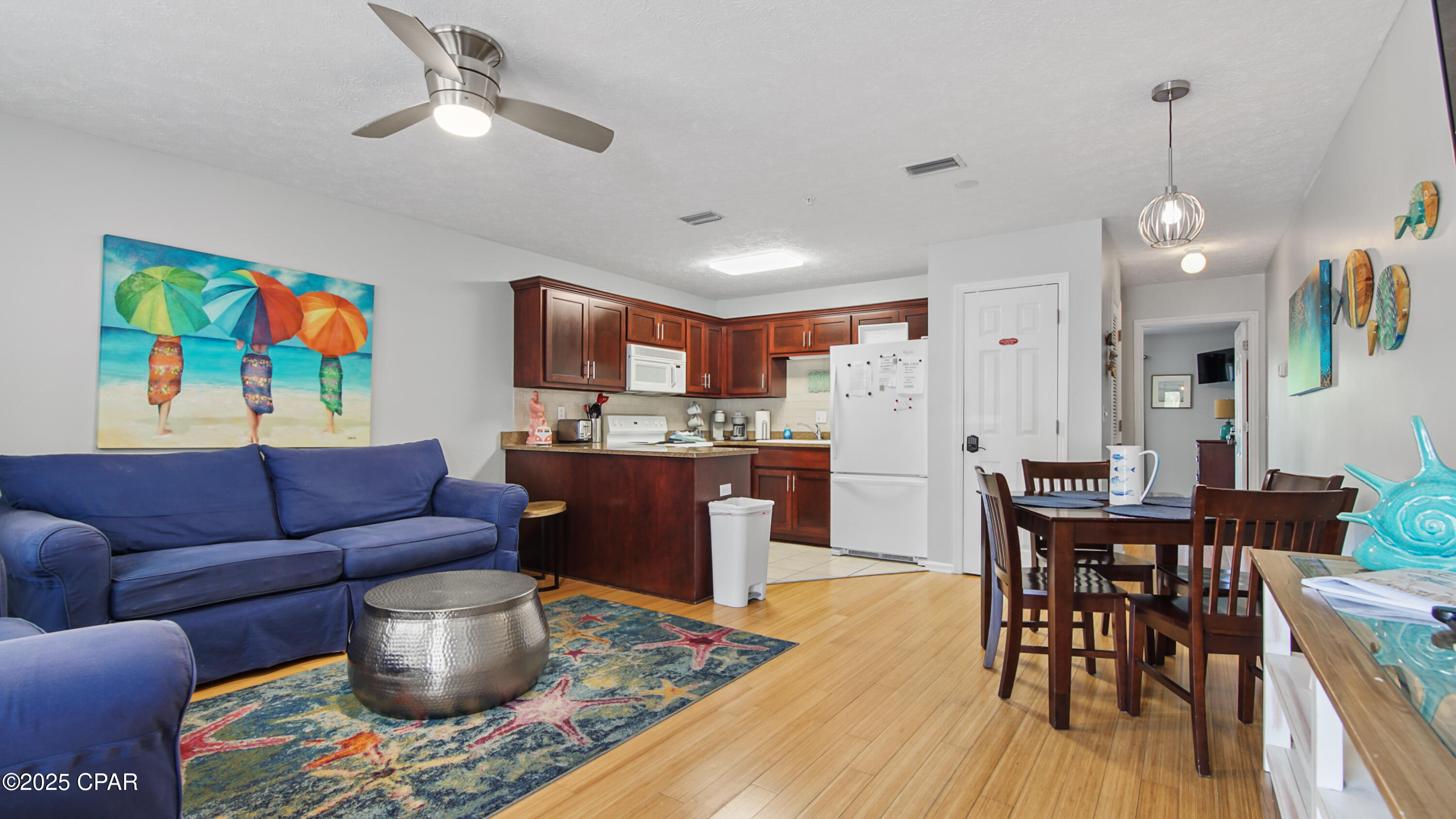 Charming 1BR/1BA condo in Peachtree Place on the desirable west end of PCB! This well-maintained unit features a sleeper sofa, a private balcony, and elevator access for added convenience. Located just steps from the Gulf at Beach Access 73, and close to Pier Park, 30A, dining, and entertainment. Peachtree Place offers a community pool and beautifully landscaped grounds. Perfect for a beach getaway or rental investment in a prime location with some of the cheapest HOA fee's around!