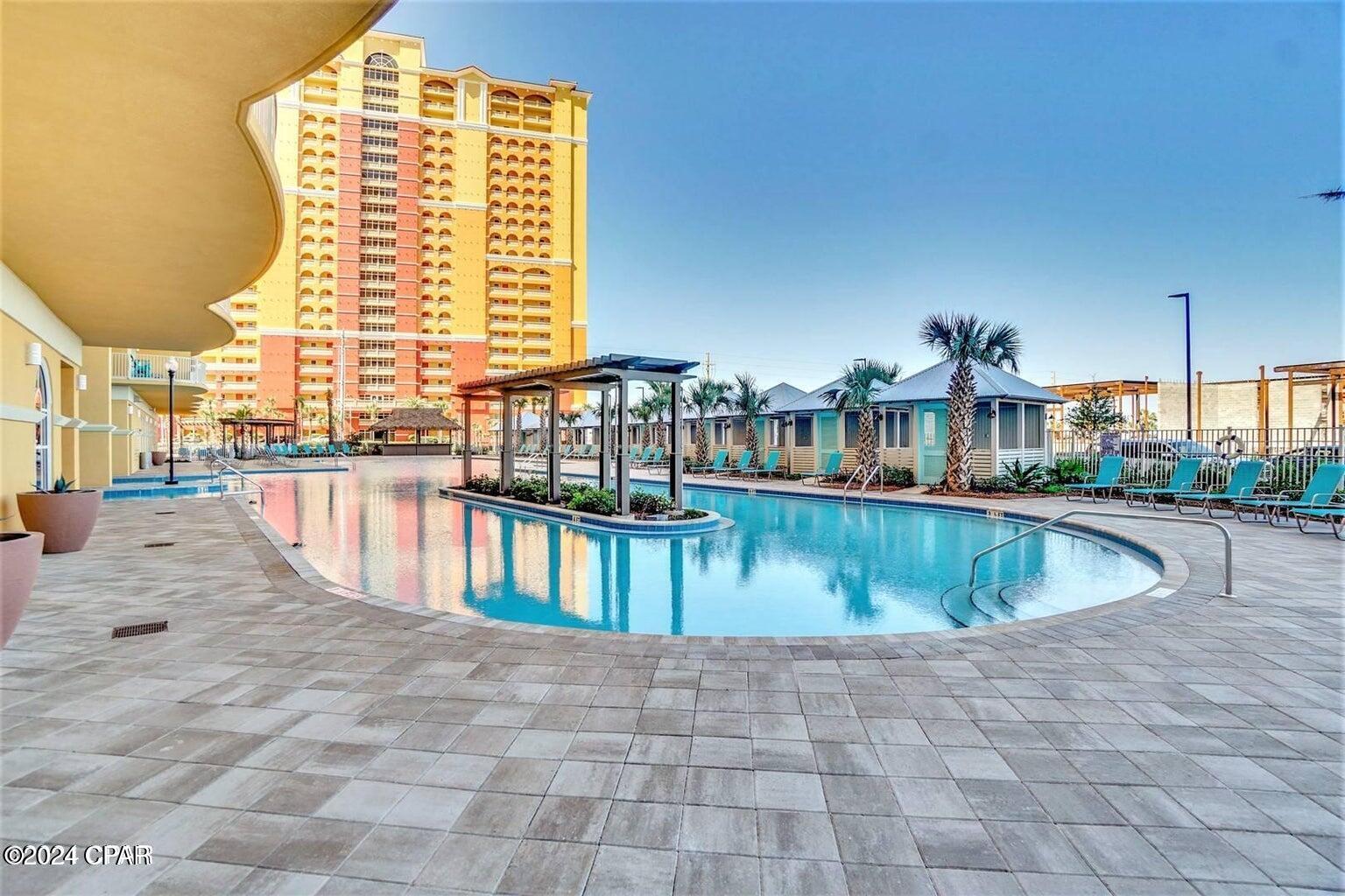 Professional Pictures coming soon! 
Beautifully Furnished Luxury Unit- Don't Miss Out! Welcome to your luxurious coastal retreat at Calypso Tower III! This stunning 3-bedroom, 2-bathroom unit offers breathtaking unobstructed views of the Gulf of Mexico, providing a serene backdrop for your beach getaway. Enjoy beautiful sunsets year-round that will leave you mesmerized. The beautifully furnished living space is designed for comfort and style, making it perfect for family gatherings or entertaining guests.
The gourmet kitchen is a chef's dream, featuring high-end stainless steel GE appliances and a chic subway tile backsplash. Quartz countertops add a touch of sophistication, while durable LVP flooring flows throughout the unit, with stylish tile in the bathrooms and laundry room.
Each of the three bedrooms is spacious and thoughtfully designed, ensuring everyone has their own private haven. The two modern bathrooms boast sleek finishes and quartz countertops, enhancing the overall luxury of the space.
Located just a short walk from Pier Park, you'll have access to a vibrant array of shopping and dining options, along with a host of exciting local events like concerts, Jazz Fest, Gulf Coast Jam, and a new Topgolf and Dolly Parton Pirates Voyage Dinner & show coming soon.
Tower III amenities are truly exceptional, featuring a heated pool, hot tub, tiki bar, and nine rentable cabanas equipped with TVs and refrigerators. Stay active in the amazing fitness center or enjoy the convenience of a restaurant right downstairs.
Whether you're looking for a vacation home or a rental investment, this condo offers the perfect blend of elegance and coastal living. Don't miss the opportunity to own this exceptional property--schedule your private showing today!