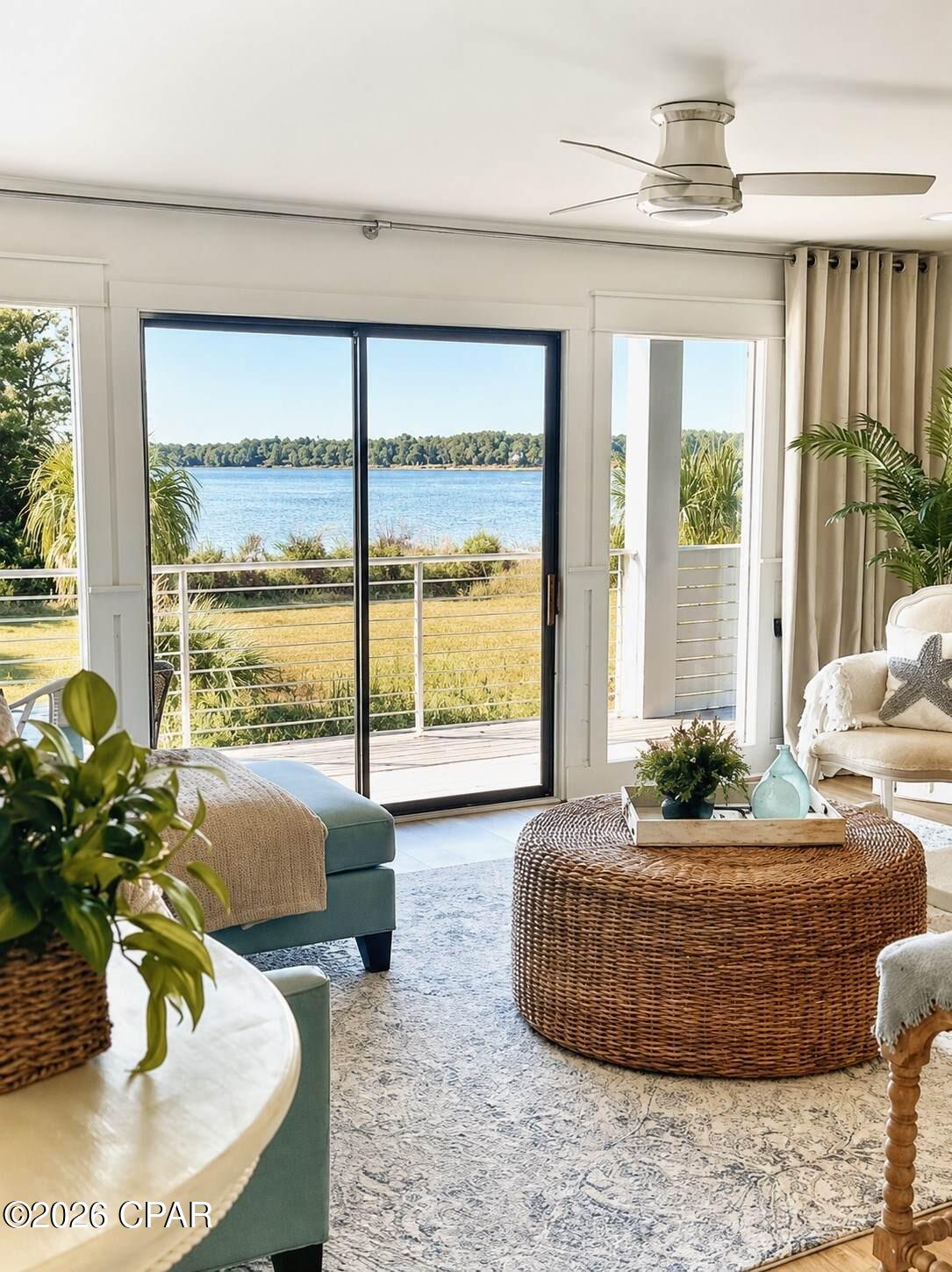 LAKEVIEW coastal condo and 1/4 mile to the beach offering a rare combination of privacy, location, and true livability. This first-floor, end-unit residence (1 bed / 1 bath, 800 sq ff) features a wrap-around porch with direct views of Lake Powell and an everyday connection to the water-sunrise light pours through the bedroom in the morning, while afternoons and evenings open onto expansive lake views and stunning sunsets. The porch functions as a true extension of the home and is used year-round, with steady views of paddleboarders, boats, and local wildlife in a setting that remains peaceful without feeling isolated. Also, this building is also not subject to Florida's Milestone Inspection requirements which has helped keep long term costs more stable and predictable compared to many condo buildings throughout the state. Inside, the unit was fully renovated in 2016 with a cohesive coastal design and an emphasis on open, functional space. This was a complete renovation rather than incremental updates, and the result is a turnkey interior with no deferred maintenance or cosmetic projects required. The community sits in a highly desirable location-approximately 1/4 mile from our beautiful Gulf beaches, 1.5 miles from 30A and the Rosemary Beach corridor (including Alys Beach, Seaside, Grayton Beach, and WaterColor), and about 5 miles from Pier Park. This positioning allows easy access to dining, shopping, and entertainment while avoiding the congestion and intensity of staying directly within those high-traffic areas. The property is part of a small, 10-unit building known for its quiet, respectful atmosphere. Short-term rentals are permitted, and the community has a strong rental history with consistent five-star guest experiences and no reported neighbor issues. The scale and expectations of the building contribute to a stable and well-functioning environment. Community amenities include two swimming pools, a community dock, and a boat ramp on Lake Powell, supporting both recreation and waterfront access. The association has been actively maintained with an exterior renovation completed in 2019 and pool updates in 2022. Financial
management has remained consistent, with stable dues over the years and transparent operations. The building is also not subject to Florida's Milestone Inspection requirements which has helped keep long term costs more stable and predictable compared to many condo buildings throughout the state. This condo offers a grounded, residential feel in a location that provides access to the best of the
Emerald Coast without the associated congestion.