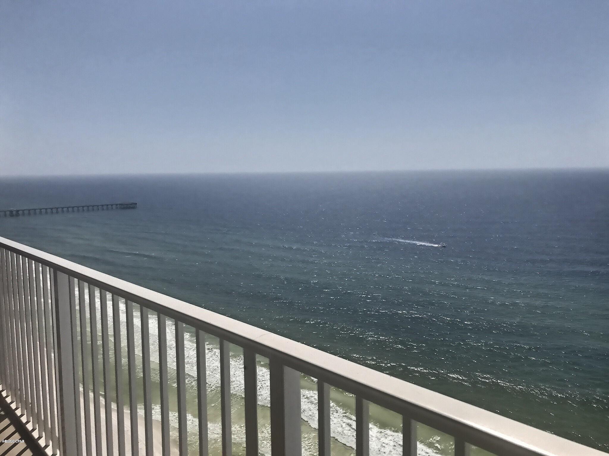 If location is what you seek and move-in/rental ready is what you need, then this Tidewater Unit is the one for you! Unit 2315 is a beautifully decorated 1br master on the Gulf/2ba with bunk area close to the east end of the building unit, and offers 923 sf of pure comfort, with amazing Gulf views from both living and bedroom areas.  The unit features tile throughout for easy care maintenance, kitchen has granite counters and a full array of appliances, floor to ceiling sliding doors have custom draperies which add to the contemporary colors and decor.  This is a great rental investment property in one of the premier beachfront resort properties in PCB.  Easy to get to and move-in ready, this unit is for you! Tidewater is a vacation rental dream with 2 outdoor pools, indoor pool, tiki bar, restaurant, steam/sauna, fitness room, full movie theater, convenience store, beach service, gift shop, covered garage parking and on site rental and assoc. mgt. Located just west of the nearby Pier Park Shopping Mall and all area dining and activities. Unit 2315 at Tidewater is a MUST SEE!