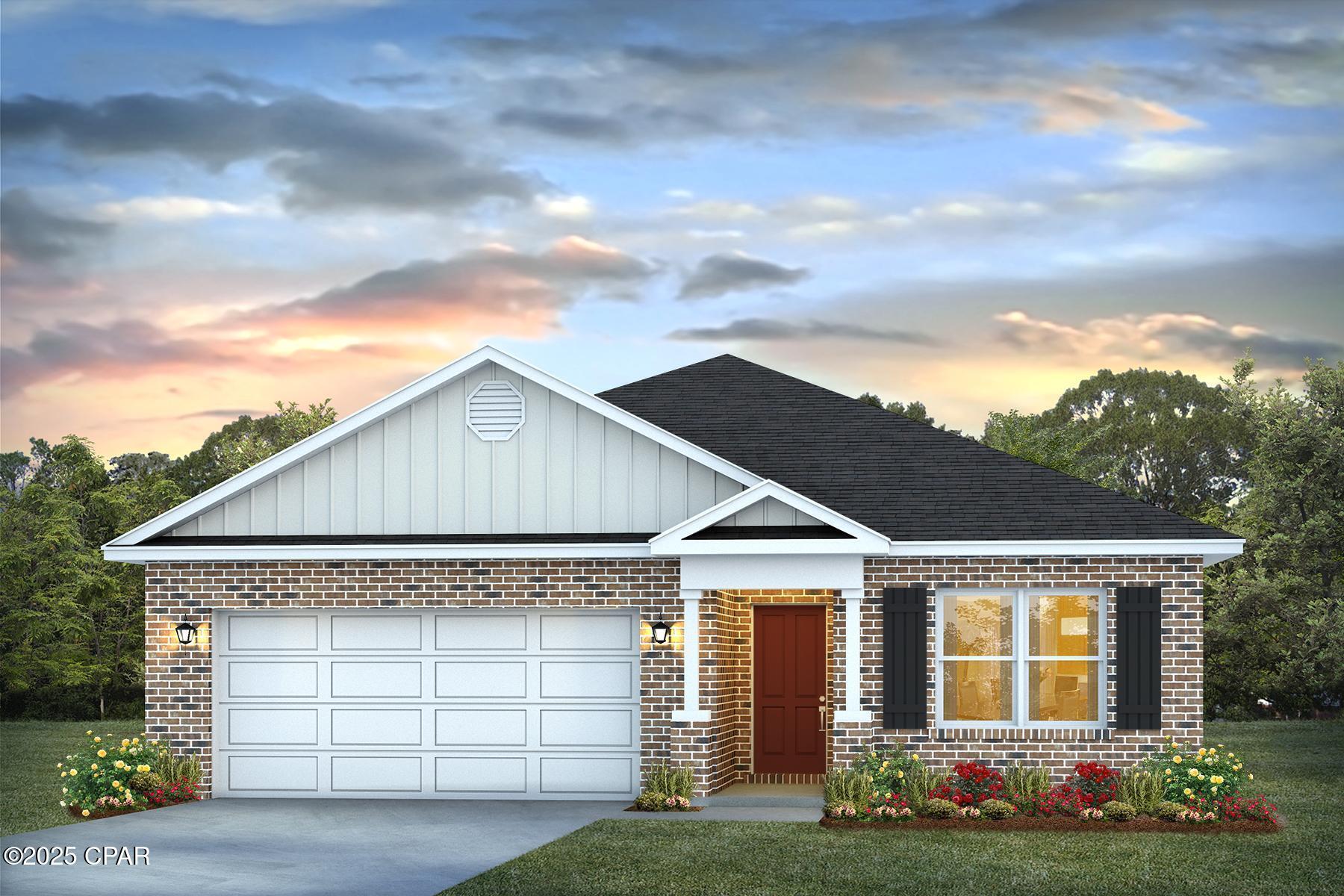 Welcome to the Aria, a new home floor plan at Hodges Bayou in Southport, Florida. This home has three bedrooms, two full bathrooms and a 2-car garage. Step inside through the covered entry where you will find a bright foyer leading into the optimized living space designed with open concept kitchen overlooking the living area, dining room, and covered back patio. You'll notice the beautiful EVP flooring throughout the home except plush carpeting in the bedrooms. The heart of this home includes the spacious kitchen that features granite countertops, center island and a walk-in pantry with ample storage space. The living and dining areas offer a comfortable space for family and guests. Enjoy your covered patio that is accessible from the dining area that has room for a dining table or outdoor seating area.

The primary suite is located in the rear of the home creating a split floorplan that features ample space for a king-sized bedroom suite. The walk-in closet is located within the main suite and has all the space you need to get ready in the morning. The primary bathroom has a dual quartz sink vanity, a separate shower, separate soaking tub, enclosed toilet for extra privacy and linen closet. There are two additional bedrooms that has large closet spaces and share a full bath. This home also features a laundry room with space for a full-size washer and dryer. These homes come equipped with a Home is Connected® smart home technology package including QOLSYS IQ Panel, Skybell Doorbell, Kwikset Smartcode front door lock and DEAKO Smart Switches which allows you to control your home with your smart device while near or away.

The exterior of this home features a brick front exterior with vinyl siding, dimensional shingles with 30-year warranty. Each home in Hodges Bayou includes a fully sodded lawn to each property line and flower beds at front entry. Our Hodges Bayou community features underground utilities making it less susceptible to damage from severe weather leading to fewer outages and more reliable service. Sidewalks line every street so you can enjoy the unbeatable Florida sunsets and sunrises on your walk to the playground with the kids or the dogs. Whatever room in this house you're in, you will feel right at home! Contact us today to find your home at Hodges Bayou Plantation!