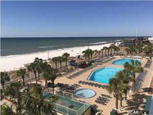 Located in the heart of Panama City Beach in the well established Summit development. The Summit is gated with security at the gate and also roving security. It features outstanding amenities such as pools for adults and children, a BBQ restaurant and picnic area. This spacious one bedroom unit with a bunk is completely upgraded. The wet areas and main areas are all tile with fresh neutral carpet in the bedroom. The walls have been freshly textured and painted. All the appliances are brand new. There are fabulous Gulf views from the large tiled balcony that flows from the living room. A new water heater has been installed and a new air conditioning system! The cabinets and countertops were updated by the former owner. The kitchen has room for a washer and dryer. This is by far the