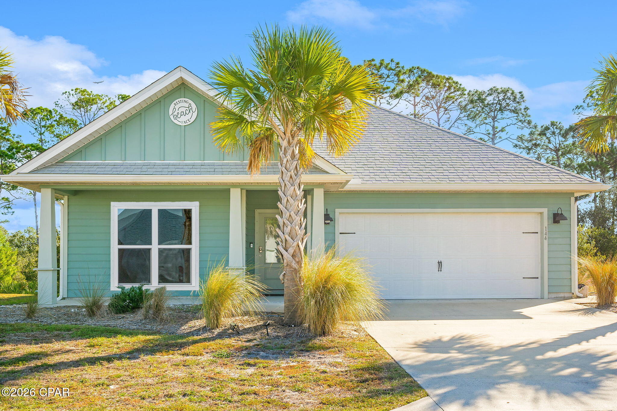 Welcome to 144 Backwater Road, a charming Craftsman-style home in the sought-after Windmark Beach community of Port St. Joe. This single-story Rhett floor plan offers four bedrooms, two full bathrooms, approximately 1,774 square feet, and an open-concept design perfect for relaxed coastal living and entertaining. The kitchen features stainless-steel appliances and flows seamlessly into the dining and living areas. Luxury vinyl plank flooring runs throughout the main living spaces, while tray ceilings, recessed lighting, ceiling fans, and brushed-nickel finishes add stylish touches throughout. Additional features include an attached two-car garage, covered patio, Hardie Plank siding, and smart-home technology.

Windmark Beach offers a resort-style lifestyle along beautiful St. Joseph Bay. Residents can enjoy community pools, a clubhouse, playground, Village Green and amphitheater, scenic nature trails, boardwalks, golf-cart paths, a fitness center, and beach walkovers providing access to miles of breathtaking shoreline. The Village Center also offers dining, shopping, and rentals for kayaks, paddleboards, and beach bikes. Whether you are searching for a primary residence or a coastal getaway, this home provides the perfect combination of comfort, convenience, and the laid-back lifestyle Port St. Joe is known for.