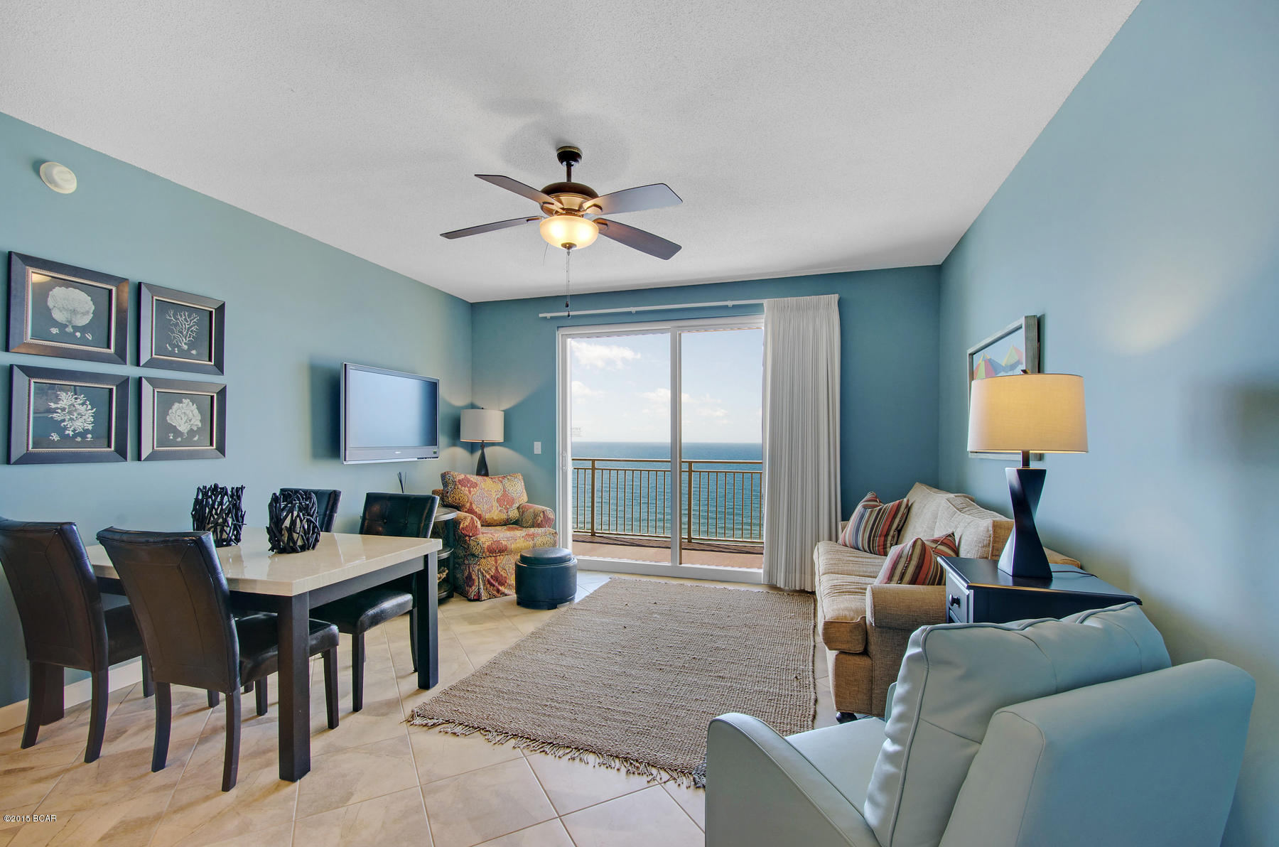 OK - This is it! Gorgeous two bedroom, two bath condo in the popular Sterling Reef. This is one of the nicest two bedroom units in the building, boasting designer furnishings throughout with a coastal flare. The current owners have never rented this unit and it shows. Tile flooring throughout all living areas, new carpeting in the bedrooms, decorative tile in the kitchen and kitchen island and custom made bed maximizing the space in the spare bedroom are just a few of the personal touches this unit has over the others. Sit back and relax on the oversized balcony, while soaking up the gorgeous views of the Gulf of Mexico. The gulf front master bedroom also has balcony access and stunning views. Sterling Reef boasts a gulf front pool, large community room, fitness center and more. Call today