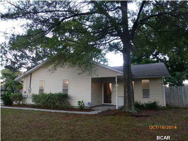 Age, sf, room sizes approx. - Come and see this great 3BR, 2 baths pet & children friendly home on a corner lot in the Tyndall area. This home offers a popular floor plan with large great room, cathedral ceiling, formal dining room and large eat-in kitchen. Lots of kitchen cabinets plus pantry provide plenty of room for storage of kitchen utensils and dishes. The roof was replaced in 2012, new Gas water heater and garage door opener in Feb 2010, Range was replaced in 2004, built-in microwave and dishwasher new in 2008, disposal new in 2009. Cork flooring in kitchen and dining room. Low maintenance, high durability acid stained concrete flooring in the living room will stand up to high traffic, children and/or pets. Privacy fenced backyard w/storage shed. Large covered patio offers lots