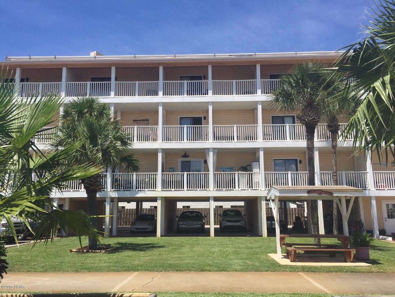 Just steps to the beautiful white sand beach on the west end of Panama City Beach. This condo has had a complete kitchen update with new granite countertops, new cabinets, stainless appliances, new flooring and LG washer/dryer. Great rental potential, this top floor unit has sky windows, gulf view, and escalating ceilings making it very roomy and light. Complex has great property management, pool and outdoor grills. Beach access is directly across street. New water heater installed in September 2015. Sandcastles had all new balconies and porches updated, Seller has paid all assessments in full. Listing Broker/Salesperson has equitable interest in the property.