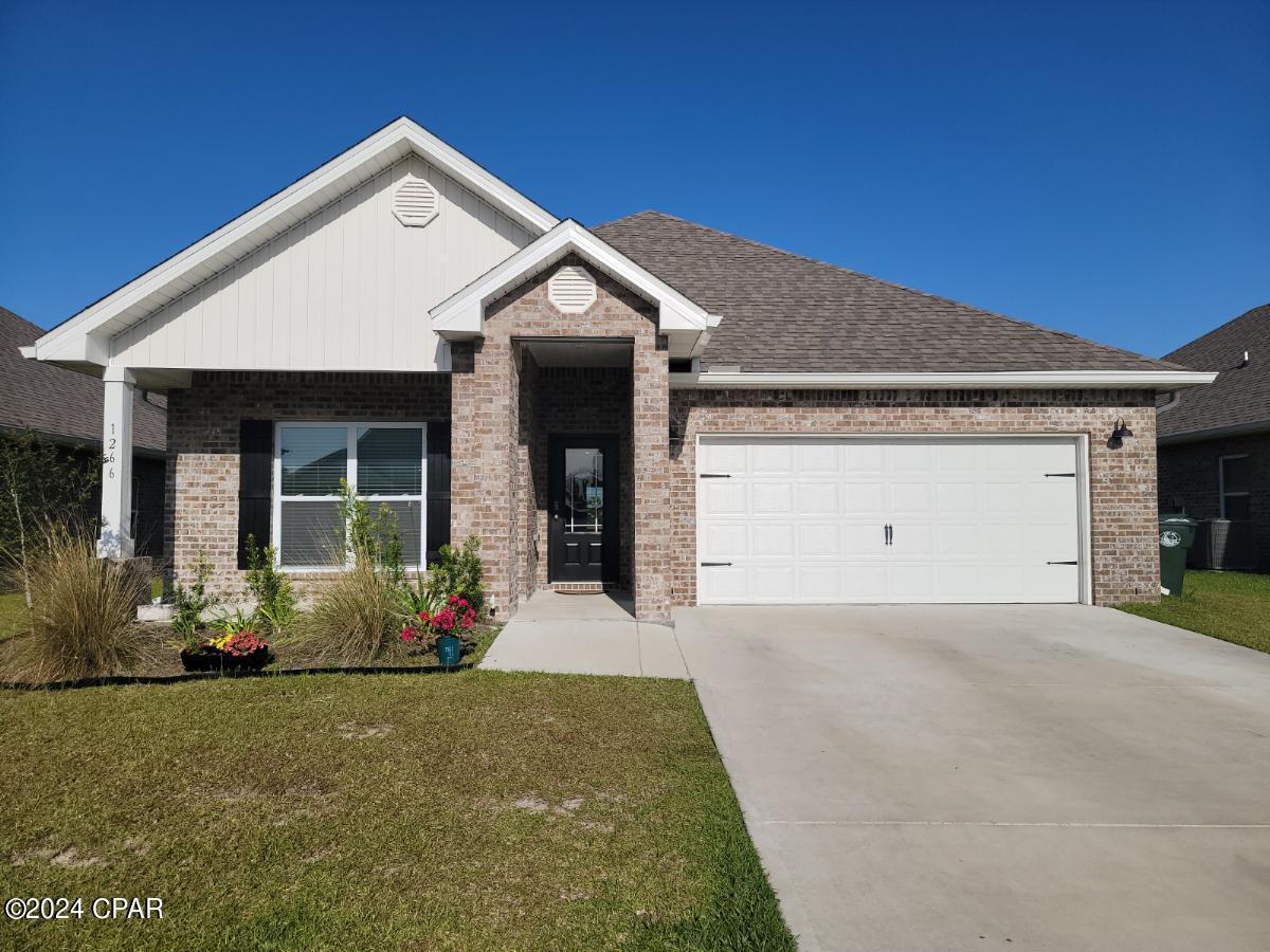 Welcome to Lynn Haven and the newly developed Andrews Plantation community near Mowat Highlands!  This beautiful brick home features Solar Panels for Lower Utility Bills!! It is a 4 bedroom, 2 bath, with a 2 car garage and built in 2022.  The home has an open concept with split bedroom floor plan with 9-foot ceilings. The kitchen features a large breakfast island with granite countertops, pantry, and plenty cabinet space. Spacious master suite with tray ceiling. The master bathroom features double vanity with granite countertops, separate shower & garden tub, and large walk in closet. Covered patio with a privacy fenced backyard. This home is convenient to Tyndall AFB, shopping, schools, restaurants and Panama City Beach. Call for a tour!