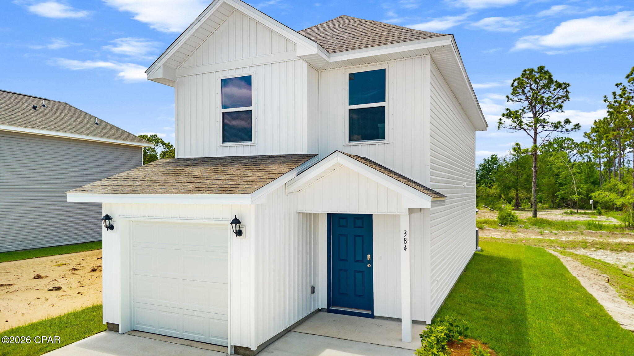 Welcome to the Alderbrook, a new home featured at Salt Pines in Port Saint Joe, Florida. The Alderbrook is a charming two-story home featuring 2 bedrooms, 2.5 bathrooms and offering 1,158 square feet of living space with a 1-car garage. This cozy home is perfect for the comfortable vibes that Port Saint Joe is known for.

A front porch (per plan) welcomes you into the home and opens to the kitchen which includes granite counter tops, quality cabinets, stainless steel appliances and an open concept floorplan with the kitchen flowing seamlessly into the dining room and living room. The bottom level also features a half-bathroom and pantry next to the kitchen and stairs. Upstairs, the primary bedroom has an attractive ensuite bathroom that features a granite vanity countertop and quality cabinetry. Enjoy additional storage with a spacious walk-in closet located off the primary bathroom. Your secondary bedroom features quality carpet flooring and a closet, and can be used as a bedroom, office, work out space or other bonus room. The possibilities are endless with the Alderbrook floor plan.
 
Additional features include EVP flooring in entry, living room, and all wet areas with soft carpet in the bedrooms. There are granite counter tops in all bathrooms and kitchen as well as a Smart Home Technology package allowing one central hub that talks to all the devices in your home. You can control the lights, thermostat and locks, all from your cellular device.
 
On the Exterior you will see quality vinyl siding, a covered front porch, and a patio in the back yard to enjoy the beautiful Florida weather. After a day of enjoying all that Port Saint Joe has to offer, enjoy a quiet neighborhood with friends and family in this cozy home.

To learn more about the Alderbrook plan and about Salt Pines, get connected with us today by requesting more information, or stop by the community in person. We look forward to telling you more about these lovely homes.