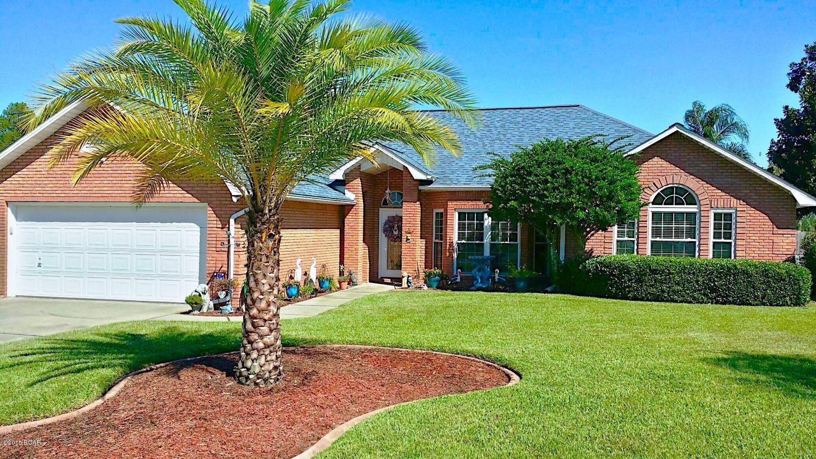 Welcome Home! Beautiful, quality home in one of the most popular and desirable neighborhoods in Bay County!  Conveniently located and beautifully manicured Northshore Subdivision has sidewalks for that morning jog or evening stroll and is located within minutes to schools, shopping, restaurants, medical facilities, Tyndall AFB and Naval Coastal Systems AND The World's Most Beautiful Beaches!  All brick 3BR 2BA split floor plan home is a roomy 2,050+ SF, formal dining area, spacious updated kitchen with granite counter tops, cozy breakfast nook overlooking a sparkling fully screened, inground 17X34' saltwater pool/patio area that is absolutely perfect for entertaining! Very well maintained: New Owens Corning Platinum Protection Roofing System roof in August 2014 with with lifetime warranty - materials and workmanship, maintenance contract on HVAC system and Termite Protection Plan in place.  Inside is a roomy master suite with new carpet and French doors that lead to pool area, trey ceilings with lighting, crown moulding and master bath with separate tub and extra large shower with 3 shower heads and seat, double vanities and jacuzzi tub for your own personal spa!  Elegant main living room has a gas fireplace and double French doors that offer plenty of natural light.  There is floored area in attic with pull down access for extra storage, a built in sprinkler system and BEAUTIFUL landscaping and 8' privacy fencing.  Termite Protection Plan in place.  Call your REALTOR today for your own private viewing of this beautiful home!