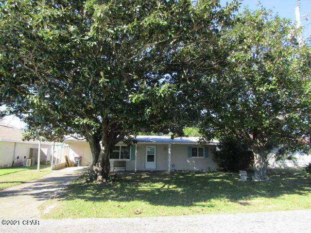 Classic 2 bedroom, 1 bath beach house with carport, shaded front yard and large privacy backyard fence! Home features spacious updated kitchen with plenty of cabinets, updated bathroom, terrazzo floors and stackable washer/dryer (As Is) in storage room.									

Directions: West on Back Beach Rd, Left on Lullwater, Right on Castile, Left onto El Centro, house is on the right.