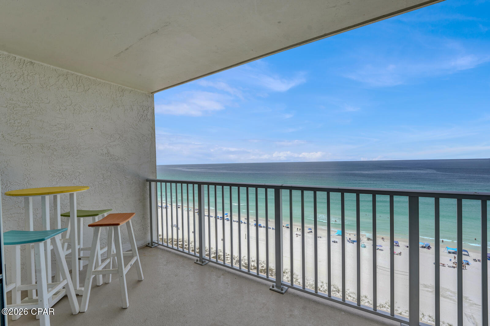 Wake up to breathtaking, unobstructed Gulf views in this beautifully updated beachfront retreat, ideally located directly across from The Summit Beach Resort in Panama City Beach, Florida, placing you right in the heart of one of the most sought after stretches of the coast.
Unit 1429 offers a true Caribbean beach vibe with an elevated 14th floor perspective, delivering sweeping views of the emerald water and sugar white sand from your private balcony. Step outside to take it all in, or slide open the brand new glass doors and let the sound of the waves create the perfect coastal escape.
Recent upgrades enhance both style and value, including a new balcony railing, updated balcony flooring, and a new sliding glass door creating seamless indoor-outdoor living and maximizing those incredible views.
The community itself has undergone thoughtful improvements, including refreshed pools and hot tubs, ideal for relaxing after a day on the beach, as well as new, efficient elevators that enhance convenience and accessibility. While you're just steps away from one of the area's most exciting attractions, Tootsies Orchid Lounge Panama City Beach, this unit is ideally positioned on the far end of the complex offering a quieter, more private setting away from the immediate activity.
Enjoy direct beach access, along with walkable proximity to some of Panama City Beach's most popular restaurants, bars, and entertainment. This fully furnished unit includes in unit laundry and is completely turnkey perfect for immediate enjoyment or strong short-term rental potential.

ADDED BUYER BONUS HOA fees paid in full for the remainder of 2026 adding immediate value and savings for the new owner.

Whether you're looking for a personal beachfront getaway or an income-producing investment, Unit 1429 delivers location, views, and lifestyle all in one.