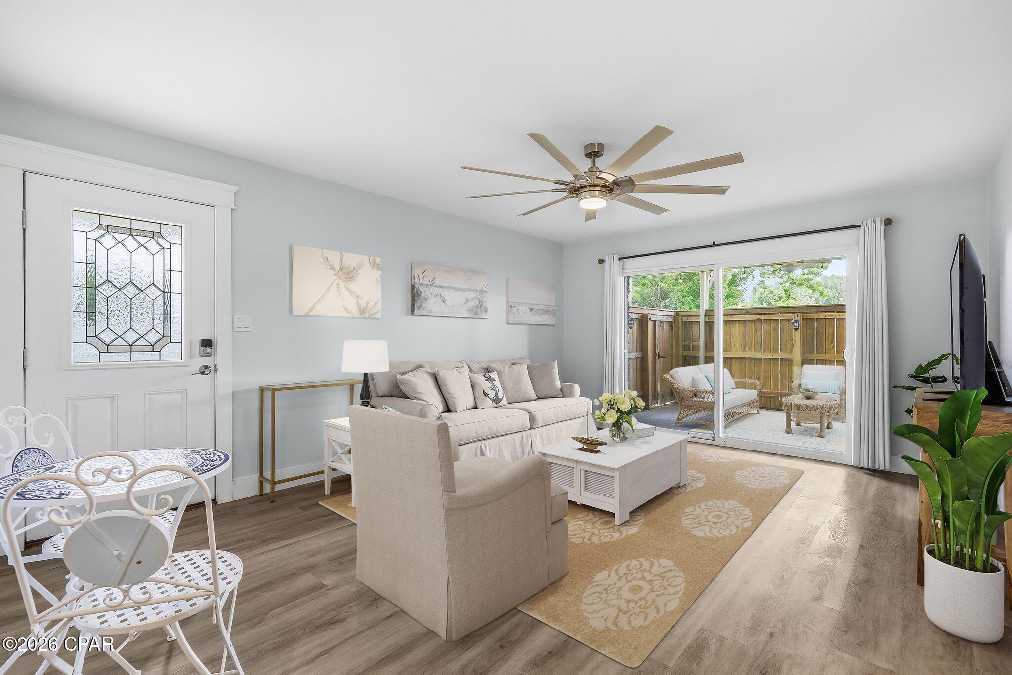 17462 Front Beach Road, Unit 12C2 | Offered at $233,900 1 Bedroom | 1 Bathroom | 582 Sq. Ft. Welcome to your slice of paradise on the quiet west end of Panama City Beach! Nestled inside the highly sought-after, gated community of Horizon South, Unit 12C2 offers an incredible opportunity for buyers looking for a primary residence, a relaxing second home, or a highly lucrative short-term investment property.  Unlike many coastal condos on the market, this immaculate ground-floor unit has never been rented. It has been meticulously cared for, showcasing pride of ownership and presenting itself in remarkable, like-new condition.  

Exquisite Upgrades & Modern Design - Step inside to a bright, open floor plan adorned with premium luxury vinyl plank flooring and an abundance of natural light. Every detail has been curated to create an upscale, beach-chic atmosphere:

Gourmet Kitchen: Fully transformed with crisp white shaker-style cabinetry, a stylish coastal-tile backsplash, sleek quartz countertops, and a modern industrial-style pull-down faucet. It comes equipped with premium, matching stainless-steel appliances, including a high-end Haier refrigerator and a smooth-top range.

Serene Living & Dining: A perfectly proportioned living space featuring an oversized multi-blade ceiling fan and a sliding glass door that seamlessly bridges indoor and outdoor living.

Spa-Like Bathroom: Boasts a modern vanity with brushed-nickel fixtures and a beautifully tiled tub/shower combo featuring natural-wood tones and elegant mosaic accents.

Private Oasis Patio: The spacious, fully fenced outdoor patio is an absolute showstopper. Enclosed with lush faux-ivy accent walls, a stylish ceiling fixture, it offers a completely private retreat for morning coffee or evening cocktails and a roof over the patio for even enjoying those rainy days!.

Value Add: The unit comes completely furnished, though the final inclusion of furniture is negotiable to suit the buyer's preferences.

Horizon South Amenities & A $3 Million Community Upgrade
Buying into Horizon South means investing in a lifestyle. This family- and pet-friendly gated resort sits just a short, dedicated walk away from the sugar-white sands and emerald waters of the Gulf.

The community has recently completed a massive $3,000,000 infrastructure improvement project, upgrading storm drains, property entryways, and community ponds--ensuring the long-term value, beauty, and structural integrity of the resort for years to come.

Residents and guests enjoy a robust, resort-style amenity package:

4 Swimming Pools (including a kiddie pool and a pool heated seasonally for year-round enjoyment)

Relaxing community Hot Tub

18-Hole Mini-Golf Course

Tennis and Pickleball courts, Basketball courts, and Shuffleboard

A newly updated Clubhouse featuring a State-of-the-Art Fitness Center and billiard tables

Picnic areas with charcoal grills and gazebos

Convenient boat and trailer parking

Perfectly Positioned
Located less than 3 miles from the premier shopping, dining, and entertainment of Pier Park, and just minutes from Frank Brown Park, this condo pairs quiet coastal living with unparalleled convenience.

Whether you want to move right in, keep it as your private beach getaway, or capitalize on Panama City Beach's booming short-term rental market, Unit 12C2 is a pristine, turnkey choice. Schedule your showing today before this rare gem is gone!