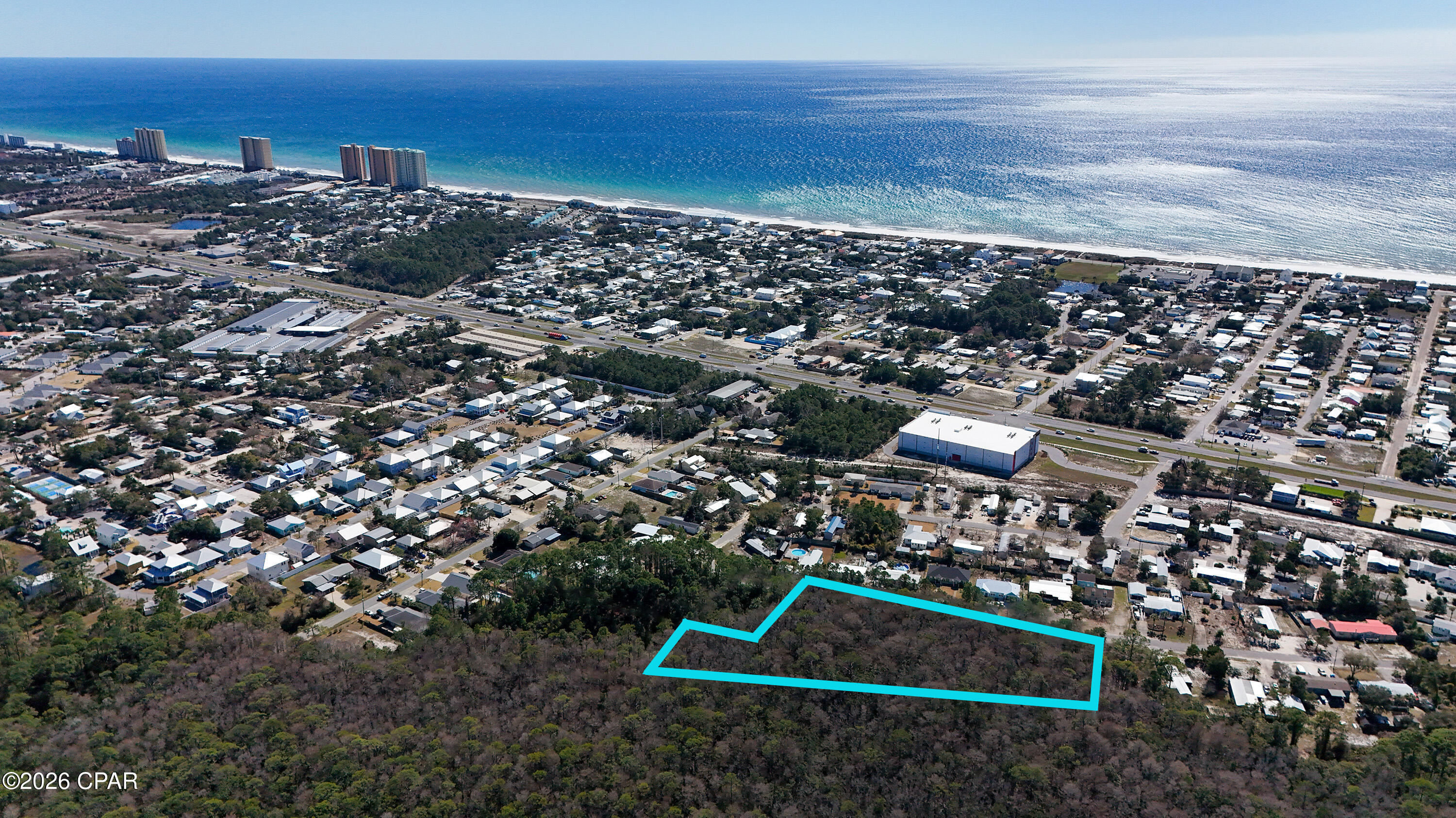 Less than 1 mile to the white sandy beaches and under 5 miles to Frank Brown Park, with quick access to 30A, this 1.86± acre Malaga Place property is positioned in one of the most in-demand pockets of Panama City Beach. Paved road access with public water and sewer available offers strong build potential, with R-2 zoning, you can build single family and multi-family homes on the property. Surrounded by established neighborhoods and ongoing development, this parcel presents an excellent opportunity for residential development. Adjoining parcels are available for a total of 3.7± acres. Buy land, they aren't making it anymore.