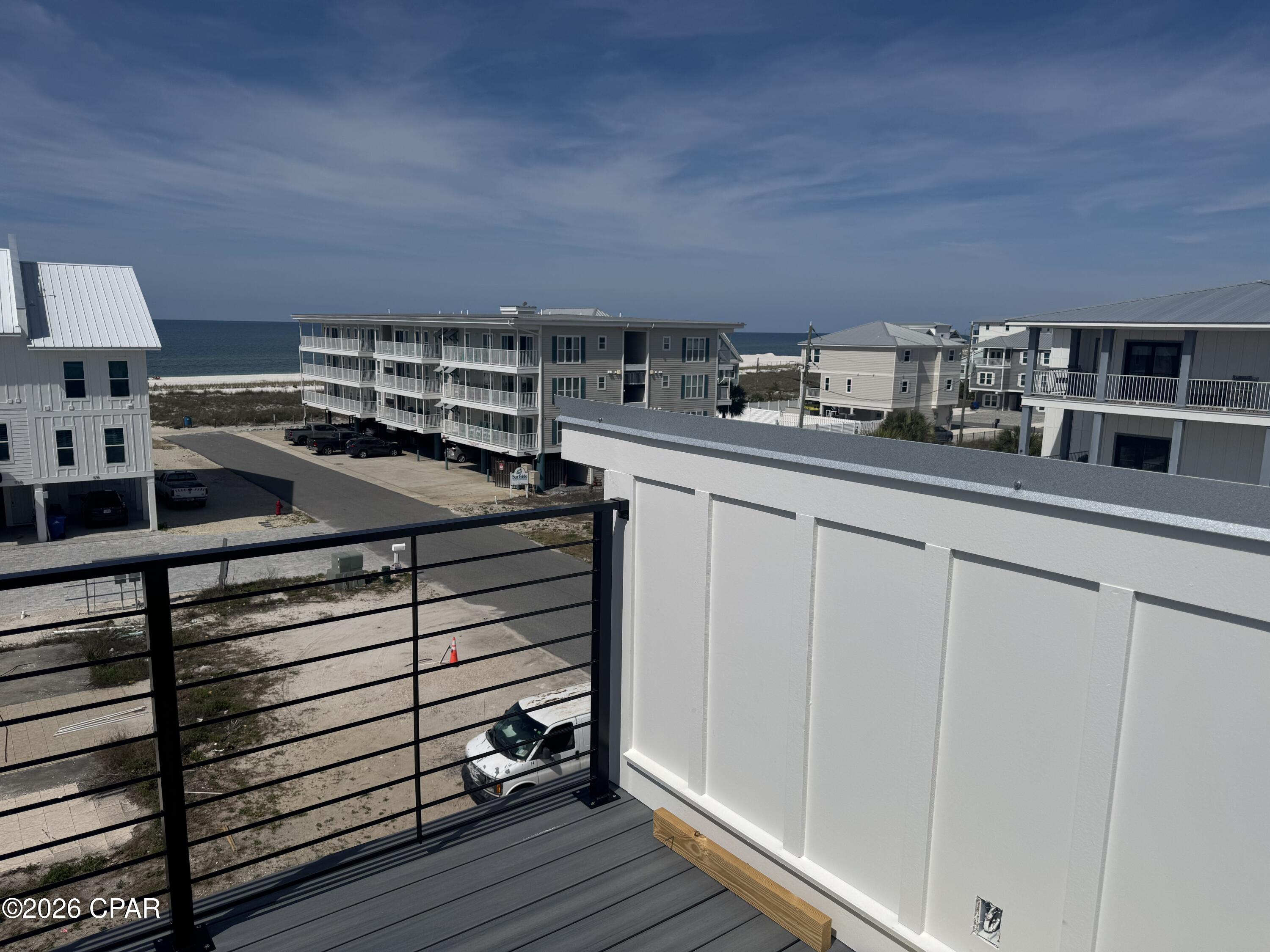 Mexico Beach: NEW CONSTRUCTION WITH ROOF TOP COOK STATION AND HALF BATH. GULF VIEWS FROM EVERY ROOM. A Community by the Sea Nestled along the pristine shores of Mexico Beach Florida, A short 5 min walk to the magnificent white sand, this exclusive community offers an unparalleled lifestyle with a harmonious blend of elegance, comfort, and breathtaking natural beauty. Featuring wide open views of the beautiful blue water and white sand. Mexico Beach is a one-of-a-kind opportunity for those seeking a serene retreat by the sea. Each property is designed to accommodate your dream home, with the option to include private outdoor roof top space ensuring your home becomes a personal space. Enjoy the Sun Set on your private Balcony. This home offers easy access to the sugar-white sands and sparkling Gulf waters offering a serene place to relax. The unit is a NEW BUILT Property and has all the comforts of home. Lots of storage space for beach gear and other essentials. This community is designed for those who desire an effortless lifestyle. This property allows short-term rentals making it an ideal option for personal enjoyment or investment. Imagine waking up to the gentle sound of waves and soaking in spectacular sunsets over the Gulf from your own home. This is your opportunity to claim a piece of paradise. Contact us today to learn more about this property.
(MORE PICTURES​​‌​​​​‌​‌​​​​‌​​‌​​​​‌‌ COMING)