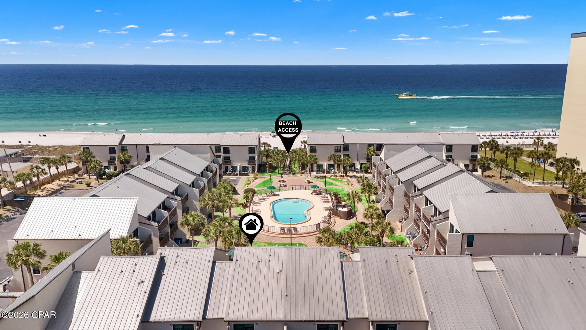 Gulf views... Pool views... and just steps to the beach... what else could you ask for?
This is the kind of beach condo people are looking for. Search on YouTube ''Largo Mar Condo C140 in Panama City Beach'' for video tour. Strong STR potential with solid projected GRI of $40k+! Located in a gated beachfront complex, this 1 bedroom 1.5 bath unit offers the right mix of views, updates, and rental potential. From your private balcony, enjoy overlooking the pool with beautiful Gulf views... the perfect spot to relax after a day on the sand.
Inside, the unit feels clean, comfortable, and easy to maintain, with updates where they matter most. The primary suite features an updated bathroom with a walk in shower and the convenience of a stackable washer and dryer. A second private balcony off the bedroom gives you extra outdoor space... something not often found in similar units. Granite counter tops in the kitchen and baths.
The layout works well for both personal use and guests, making it a great option for a beach getaway or income producing property. This unit comes with an outdoor storage closet! It is being sold fully furnished and ready to use or rent from day one.
The gated community offers everything you need for a true beach lifestyle... pool, hot tub, and a private beachfront deck with picnic area and outdoor shower.

Pool views... Gulf views... two balconies... strong rental potential... and a prime beachfront location. This one checks the boxes.

If this feels like your place... let's go see it!
