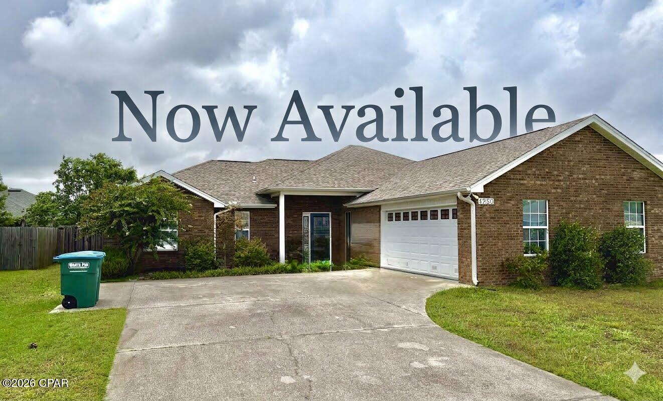 ***More Photos Soon***
Your Panama City Paradise Awaits - No HOA & Recent Upgrades! Stop dreaming and start living the stress-free Florida lifestyle! Tucked away just off Hwy 231, this beautiful ~1,800 sq ft single-story ranch home offers the perfect blend of comfort, convenience, and freedom--featuring a two-car garage and absolutely no HOA fees, meaning plenty of room to park your boat, RV, or toys without the extra expense. Interior Highlights: Smart Layout: Spacious split-floor plan featuring 3 bedrooms and 2 bathrooms. Elegant Details: Striking tray ceilings and classic crown molding add a touch of sophistication. Bonus Space: A bright, versatile sunroom perfect for a home office, playroom, or morning coffee spot. Key Upgrades & Peace of Mind: Roof: Less than 5 years old. HVAC System: Less than 5 years old. Water Heater: Less than 5 years old. Prime Location: Outdoor living is easy with a fully fenced backyard, ideal for pets and entertaining. Plus, you are just minutes from local schools and shopping, with a short, straightforward drive to Tyndall Air Force Base and the World's Most Beautiful Beaches. Don't miss your chance to own a piece of paradise. Schedule your viewing this weekend before it's gone!
