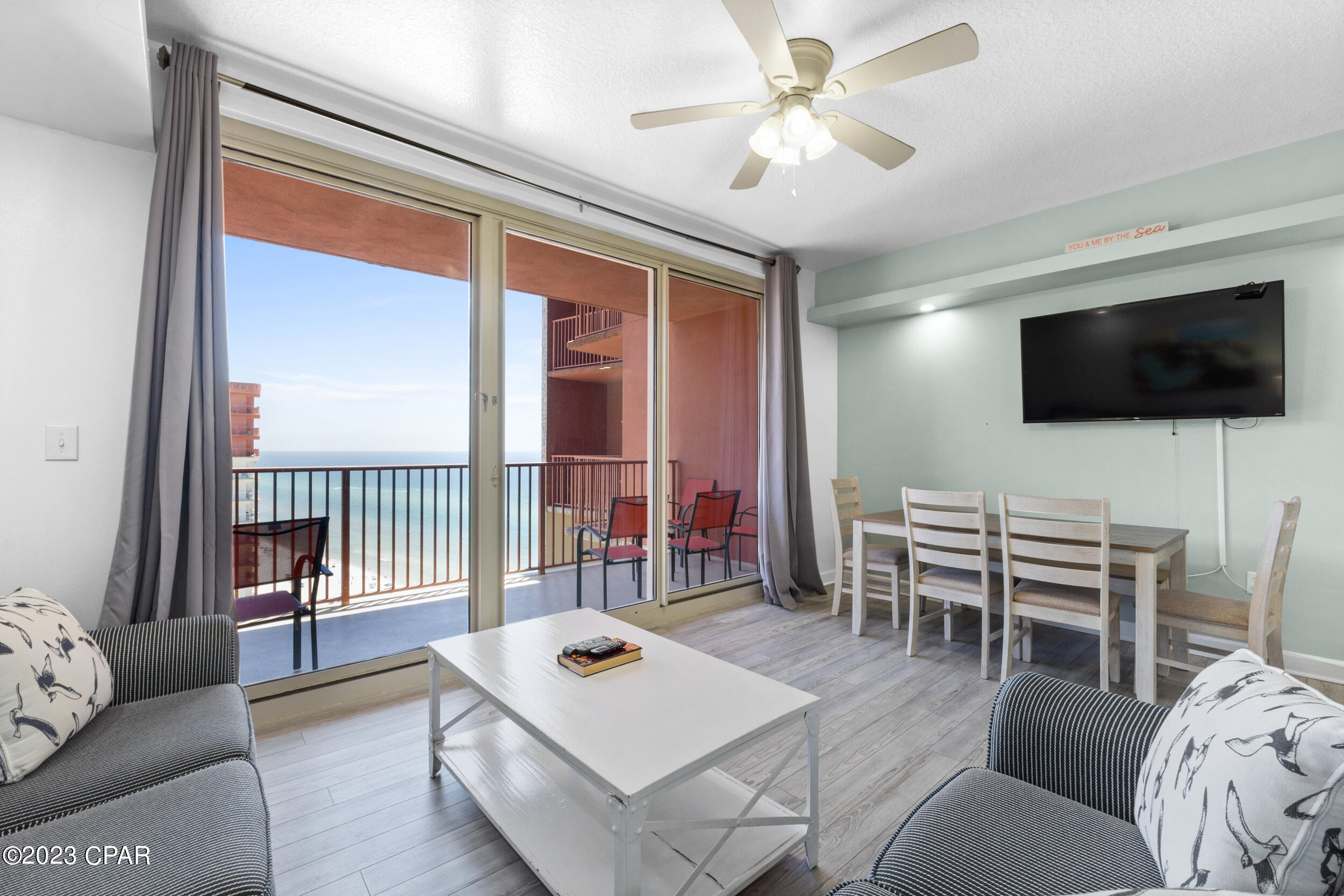 Turn-Key Gulf Front Condo located on the 21st floor of Shores of Panama. This condo has 2 Main Bedroom Ensuites with Gulf Views.  It also has a Bunk Area with its own bathroom. Making it a 2 Bedroom / 3 Bath with Bunk. It comes Fully Furnished and can accommodate 8 people comfortably. Recent updates include Vinyl Plank Flooring, Whirlpool Appliances, HVAC & Furnishings. Enjoy your morning coffee or happy hour cocktail from your expansive balcony overlooking the beautiful waters of the Emerald Coast. Shores of Panama offers a Lagoon-Style pool which may be the Biggest & Best on the beach. Other features include: 24-Hour Fitness Center, Heated Indoor Pool & Hot Tub, Poolside Tiki Bar and a Poolside Grill...Plus so much more.  Schedule a showing today!