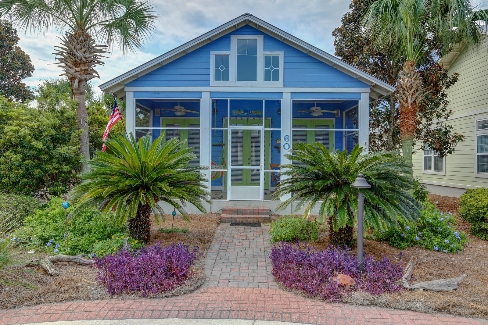 This beloved beach home has never been rented and had only two owners. Located in the heart of Seagrove and an easy walk to the beach. Enjoy the open living, dining & kitchen area in this 3 bedroom two bath home. Roomy master bedroom with walk-in closet & ensuite bath offering a full shower. Ample storage from the abundance of kitchen cabinets, pantry (which can be an owner's closet) and outside attached storage shed for bikes & beach toys. New heating/air conditioning unit in March 2018, digitally controlled thermostat & new garbage disposal. Surround sound system in the home & on both front and back screened porches. Partially furnished (see list). Beautifully landscaped with palm trees & natural vegetation. Come see this home & make it yours! Restaurants & shopping are nearby. Located in Cassine Village which offers two pools, two tennis courts, lake with grilling/picnic area and access to the trails of Pt. Washington State Forest.