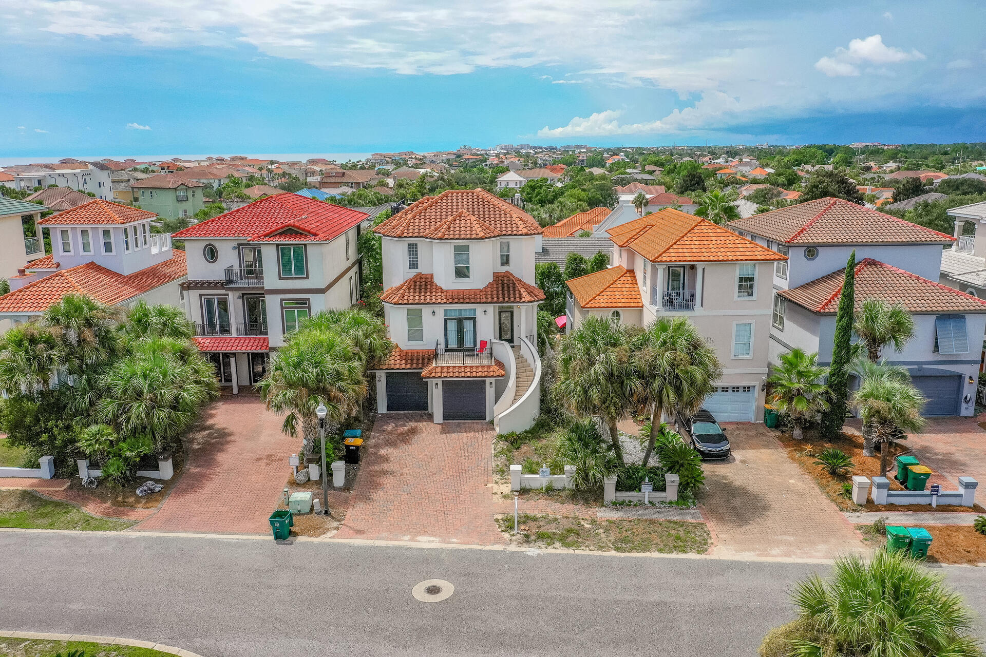 Rare Find! This gorgeous 5 Bedroom beach home has endless gulf views and bay views from the rooftop private terrace! This spacious and stunning 3 story beach home features both modern amenities and architectural character in a fantastic beach community. Your friends, family and vacationing guests will enjoy the PRIVATE/GATED Beach access just steps away from the home. The spacious kitchen hosts endless granite countertops, gas stove, stainless steel appliances and beautiful custom cabinetry. Terra Cotta one of the most highly desired neighborhoods in Destin. Enjoy unforgettable views multiple private balconies + the coveted Roof Top Terrace! 2 GARAGES. The community has a large pool, tennis courts, volleyball courts, BBQ pit, DEEDED/GATED beach access + more! Embracing the boundaries of Destin and Miramar Beach, Terra Cotta Terrace is a relaxing private vacation enclave in a phenomenal location. This Mediterranean inspired beach community is the perfect place to purchase a beach home that is boldly luxurious, and within minutes from everything you, your family, your friends and vacationing guests desire!
