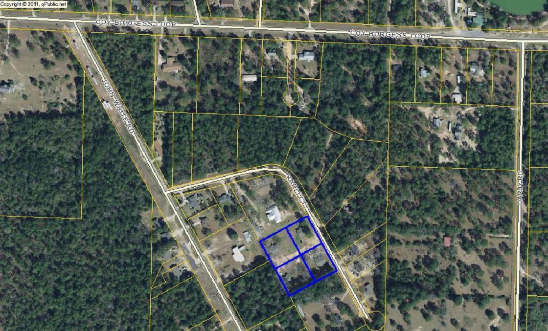 Great Investment Opportunity. Four income producing duplexes just South of DeFuniak Springs city limits off of Coy Burgess Loop. Each duplex has shared laundry and sits on .55 acres. All eight units have 3-bedrooms, 1-bath and are tiled throughout for low maintenance. New roofs on all 4 buildings. Solid rental history with long term tenants. 2017 Rental Income $54,600 and 2016 Rental Income $49,170. All information is deemed accurate but should be verified by the buyer.