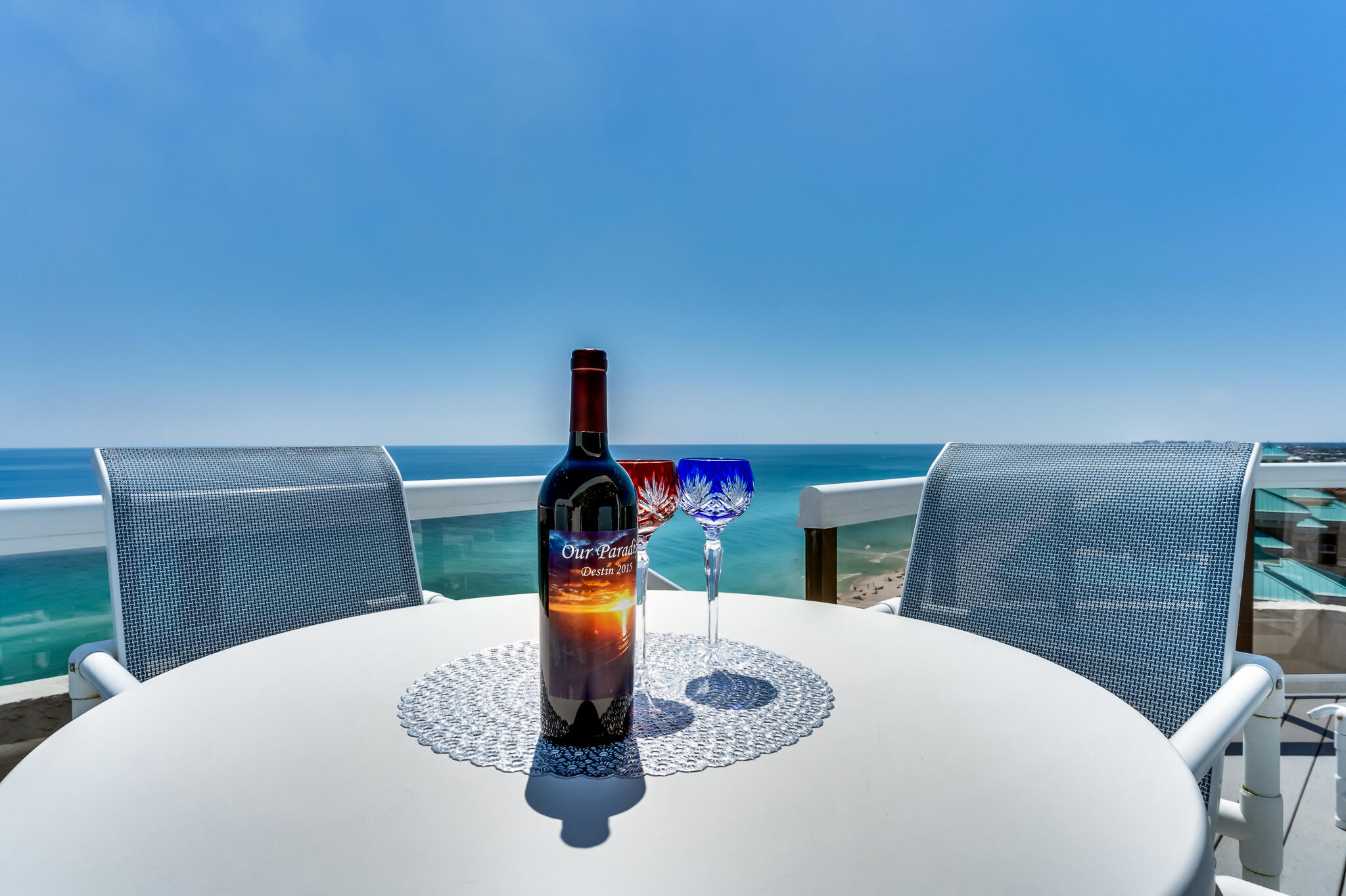 Very rarely does a direct Gulf front facing, luxury penthouse appear on the market at Destin Surfside Resort, but here is an opportunity to acquire PH 1602.  Perched up on the 16th and 17th floors, with private keyed elevator access, sits this beautifully remodeled west end unit with it's spectacular panoramic views from the Gulf to the Bay. The amazing coastline views to the west are truly breathtaking and are completed by romantic sunsets all year round, followed by the night lights of Destin. The south and west facing walls have ceiling to floor windows allowing views out to the Gulf from almost every room.  There are two separate balconies on the 16th floor, one accessed from the living area and the other one off the dining area, kitchen and bedrooms, all face the Gulf and are spacious.  The deck on the 17th floor is unusually large at approximately 1,007 sq. ft.  There is an approximate 1,283 feet of total outdoor living space, making another rare feature in this unit, and the perfect place to take in all of those fabulous views!  The penthouse offers two master suites, one on each floor.  Both have been updated, and the master suite on the 17th floor has been recently remodeled with it's lovely spa like bathroom, which includes an oversized shower for two, double sink vanity, stylish quartz counters, all new plumbing and lighting fixtures, tile flooring, mirrors, and a water closet with new commode.  There is also a full sized washer and dryer that has been added off the master suite on that floor and a full sized washer and dryer on the 16th floor, as well.  Both master en-suites have walk-in closets and dressing areas, but the walk-in closet on the 17th floor is extremely large and easily enough space for full time residents.  Tile flooring runs throughout the entire unit with no carpeting for ease of care.  Also featured are 10 foot ceilings, crown moldings, and the entire unit has been freshly painted.  There are high end, motorized solar shades covering the windows in the living, dining, and kitchen which is a wonderful touch and very upscale!  Only the penthouse offers a fabulous jetted hot tub, complete with a dolphin waterfall feature, located on the 17th floor's large deck.  There is also an outdoor serving area making this is the perfect place to unwind and take a soak in the spa under the stars and moon.  How romantic.  Or enjoy the cool Gulf breezes, get a little sun, read a good book, have your favorite beverage and a meal, al fresco, all while taking in the extreme beauty that is our Miramar Beach. The kitchen has also been remodeled.  The large granite breakfast bar, with seating for six, opens out to the dining and living areas making the perfect gathering spot to entertain guests while cooking.  The pretty white custom cabinetry in the kitchen allow for ample storage along with the large granite serving bar.  The appliances have been replaced including the built-in Ferguson ice maker and Bosch dishwasher and GE smooth top double oven range.  The new glass top dining table comfortably seats eight and this all overlooks the Gulf.  The unit is certainly large enough for the entire family to gather or just the right size for two.  Selling fully furnished, with a few exemptions, it's in move-in condition and ready to go.  This property has been lovingly cared for by it's current owners as a full time residence, but investors take notice, these spacious, penthouse units cab be high grossing rental properties.  The 17th floor HVAC was replaced in 2017, and the HVAC on the 16th floor was replaced in 2010.  Surfside has a chiller system and therefore the HVAC systems do operate for a long time.  The hot water is on a boiler system and never runs out.  There are no hot water heaters inside the units.  Destin Surfside is an extremely well built CAT 5, concrete and steel building.  There is even a skywalk over the road from the pool deck making getting to the beach safe and easy for all.  The beach is privately owned by The Surfside HOA, and there are daily beach set ups and a full time beach attendant on duty during season.  Destin Surfside is also an extremely well maintained property and it's active HOA is well funded.  Destin Surfside Resort offers an on site full service front desk in the lobby, a large Gulf view pool with two heated spas, sun deck, kiddie pool, an on-site Gulf view restaurant, pool side bar, beach side bar, state of the art fitness center with sauna, lighted tennis and sport deck, two multi-level attached parking garages one for use of the owners only, the other one for their guests, heated and cooled interior corridors, three elevators, a full service restaurant which includes room service, a beauty salon and day spa, outdoor grilling and picnic areas and a full time maintenance and security staff on-site.  Surfside Resort is a family, favorite, beach, vacation destination and many repeat guests come year after year to enjoy the resort.   Do not miss viewing this unique and one of a kind property, it will not disappoint.  Call for a private showing.
