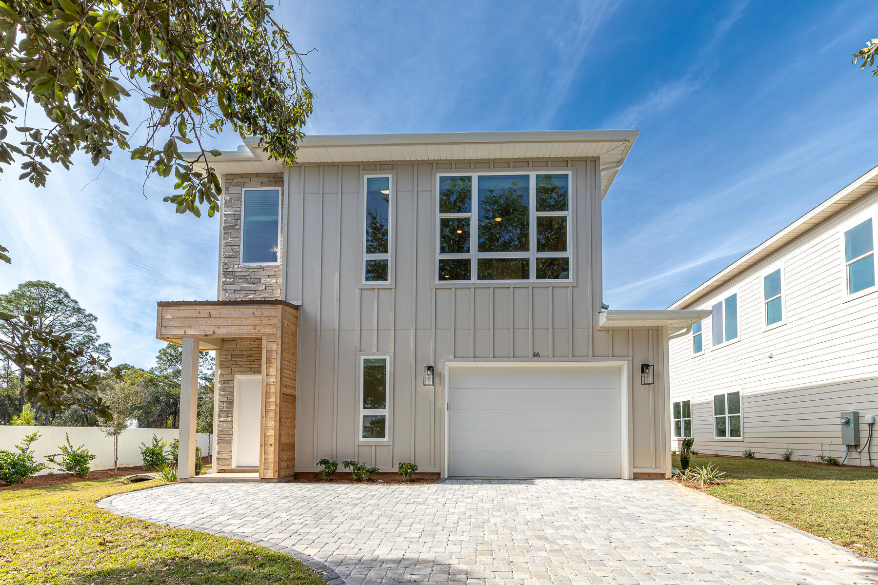 New Construction - Move in ready! This new home is located in Santa Rosa Beach and allows Short Term Rentals! 3 bedrooms & 2.5 bathrooms, this spacious home boasts 1919 square feet of interior living space + a garage. As soon as you step inside, you'll be greeted by the open concept layout on the 1st floor. The large chef's kitchen features stainless steel appliances, wood cabinetry & white quartz counters. The kitchen opens up to the expansive living area, making it the perfect space for entertaining guests or family. A bonus room is found off the foyer for an office or kids play room. The living corridors located on the 2nd floor boast a Master suite, 2 secondary bedrooms with shared bathroom & the laundry room. Upgrades include: 2 AC Units, tankless hot water heater, paver drive,etc..