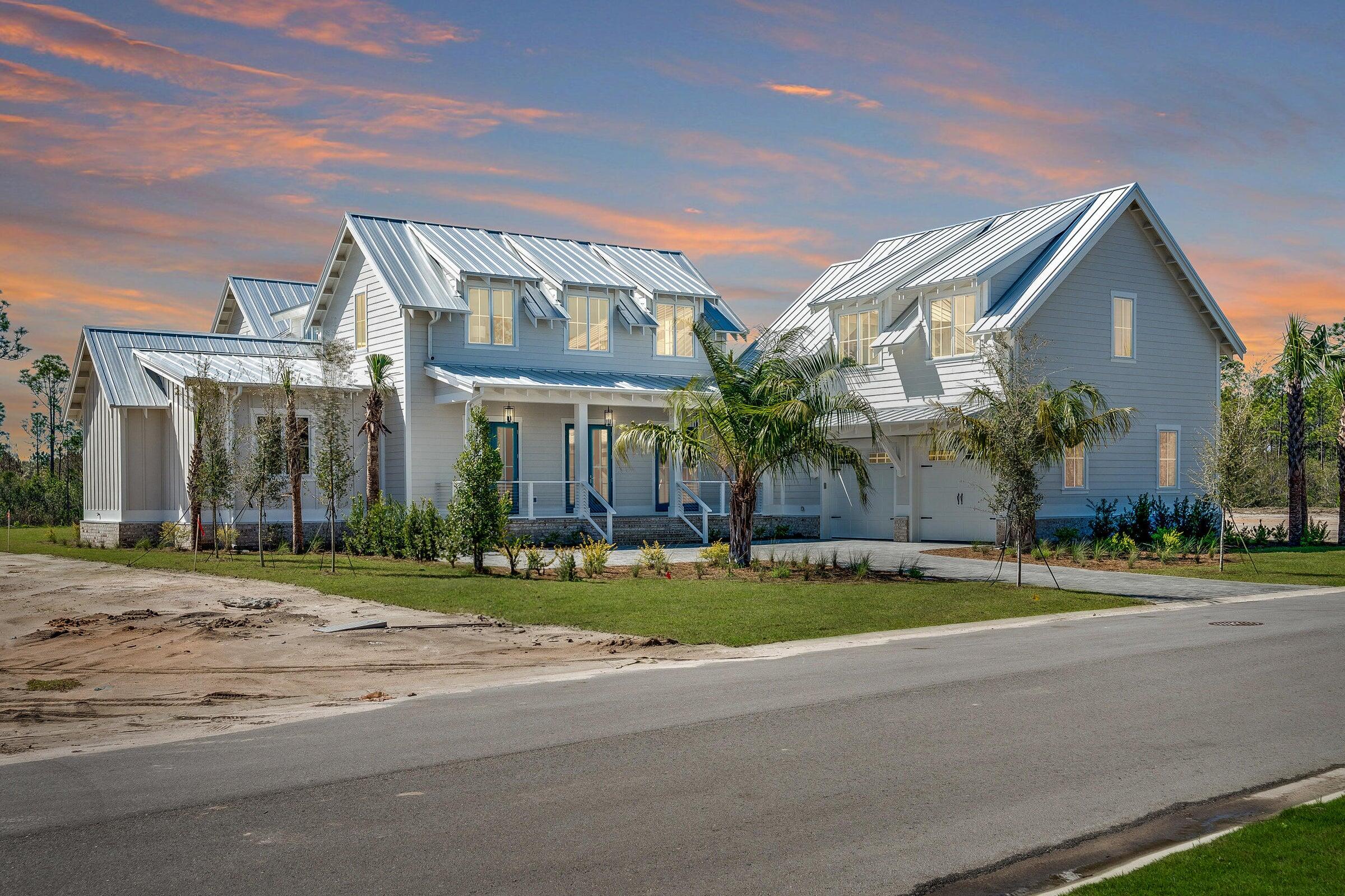 WATERSOUND CLUB MEMBERSHIP INCLUDED. Indulge in luxury living at this meticulously custom-built home, just completed Feb 2024. Located in the heart of Watersound Camp Creek, this home is one of the closest to the array of coveted amenities of Watersound Camp Creek. The home offers unrivaled privacy with no buildable lot across the street, and its backyard provides enduring views of a natural wooded setting. Featuring high-end designer finishes, gorgeous oak floors, expansive porches, and a summer kitchen overlooking the tranquil private backyard, it offers the ultimate space for hosting and entertaining. This 4,116 sq ft home boasts a light-filled living room with fireplace, a dedicated home office/study for productive workdays, a spacious kitchen with a convenient butler's pantry and a sun-drenched dining room complete with a wet bar. The main floor showcases a master bedroom and bath with custom stained cabinets, brass finishes, Brizo plumbing and freestanding tub.

Upstairs, you'll discover two guest bedrooms, each with its own private en-suite bathroom, and a versatile den that easily accommodates extra sleeping arrangements. The carriage house, connected via a mudroom, provides a separate living area with an efficient kitchenette, a spacious bedroom, and a full bath, ensuring guests enjoy the privacy and comfort they desire.

Watersound Camp Creek, a gated, non-rental neighborhood showcasing multi-million dollar homes, is perfectly positioned next to the Camp Creek Golf Club and offers a variety of luxurious amenities. These new amenities complement the existing Watersound Club facilities, including the Watersound Club Beach Club, Camp Creek Golf Course, and Shark's Tooth Golf Course. They include a health and wellness center with additional swimming pools, new dining venues, tennis and pickleball courts, and recreation areas. The community provides easy access to scenic Highway 30-A and the breathtaking Gulf of Mexico.

With spacious homesites and custom high-end homes designed for buyers who appreciate superb amenities and an unparalleled coastal lifestyle, this property presents a rare opportunity to call it your own. Don't miss the chance to make this exceptional property your home. A Watersound Club membership is included with the property. Buyer will have choice of Beach and Sport or Lifestyle. Membership stays with the property and is subject to approval. For questions regarding membership, please contact Watersound Club Membership office at 850.213.5181