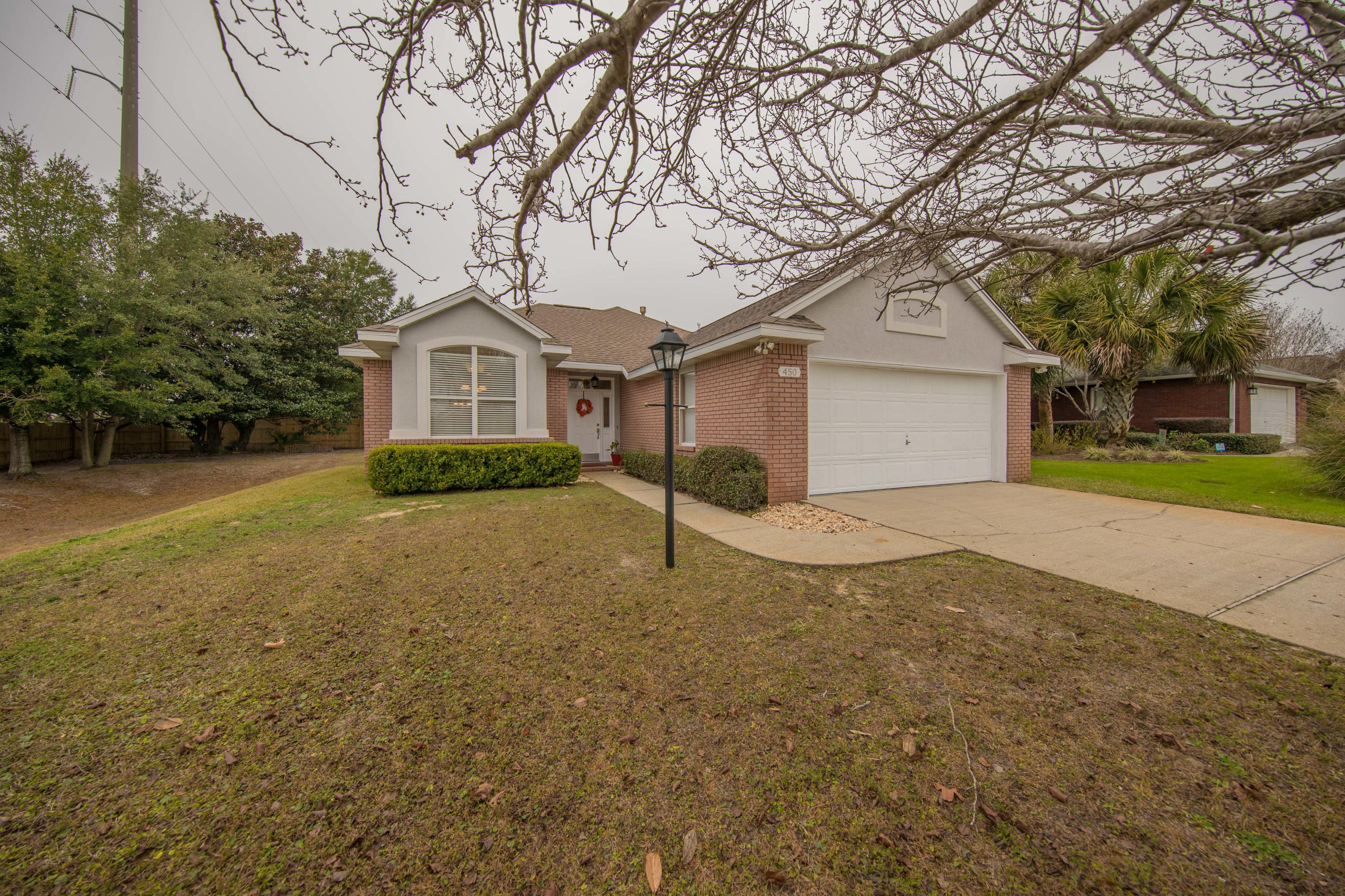 Move in Ready home just west of Hurlburt Field ! this Brick home features a 2 car garage, open living and dining room for perfect entertaining, and a fireplace. 3 Bedrooms , 2 bathrooms and an overall great space and very nice neighborhood you'll love. new tankless gas water heater! Buyer to verify dimensions and info