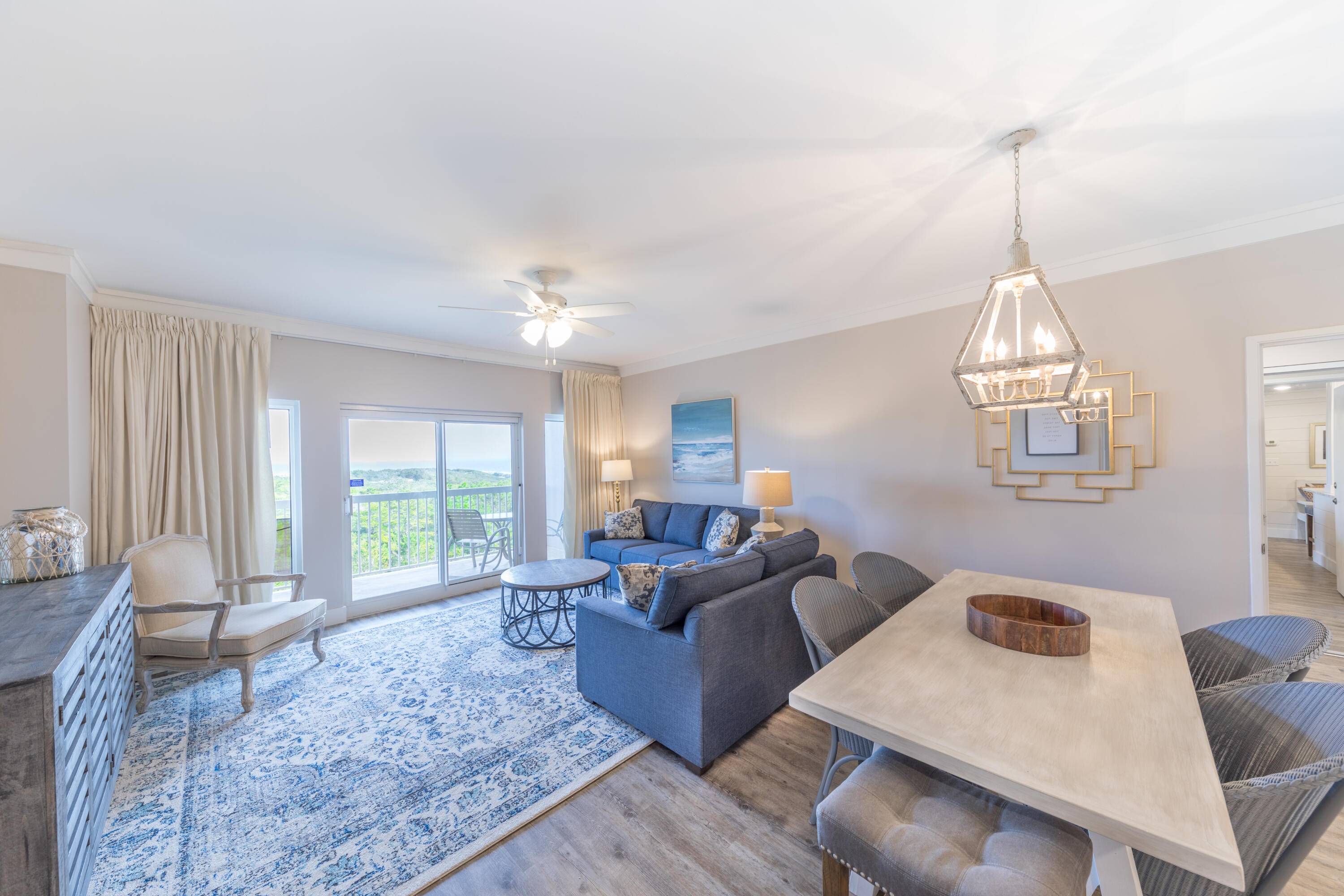 Experience breathtaking, protected panoramic views of the Gulf of America, Coffeen Nature Preserve, and Topsail Hill Preserve State Park from this beautifully updated 3-bedroom, 3-bath condo. The spacious, open layout is one of the best on the Emerald Coast—featuring two Gulf-view master suites (one with a lock-out option for added rental flexibility), an additional guest bedroom, and two private balconies that capture stunning coastal scenery. The home's thoughtful design allows for versatile rental configurations—as a one-, two-, or three-bedroom unit—maximizing income potential. Recent updates include luxury vinyl plank flooring throughout, granite countertops, stainless steel appliances, an open kitchen layout, updated bathrooms, and an 4x6 owner's closet. Buy with confidence knowing that the Structural Integrity Reserve Study (SIRS) and Milestone Inspection have been completed. Owners at The Summit enjoy access to the building's heated pool, hot tub, and over 500 feet of private, uncrowded beach. Optional membership in the Tops'l Tennis & Fitness Club provides access to 12 Rubico tennis courts and a state-of-the-art fitness centerall within the resort's secure 52-acre gated community. Being sold fully furnished and rental-ready, this is a true turnkey opportunity in one of the area's most desirable coastal communities. Schedule your private showing today!