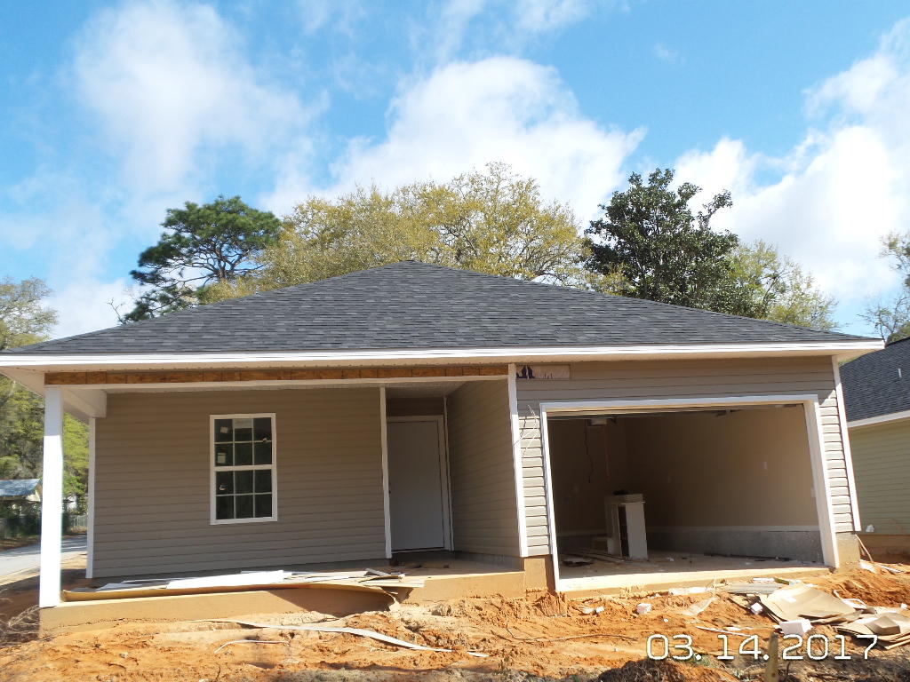 Available 04/05/2017..New Construction Home with 3/2 open concept floor plan. Spacious living room, kitchen with island, additional bedrooms are large and walk in closet in the master. Neutral paint colors throughout and vinyl plank wood flooring throughout. 1 car garage. Covered front porch, covered back patio for entertaining and a privacy fenced back yard. No inside smoking. Pets will be allowed with a $400 non-refundable pet fee. Easy access to all bases, beaches, & shopping. Construction to be completed by early April. More pictures will be coming soon.
