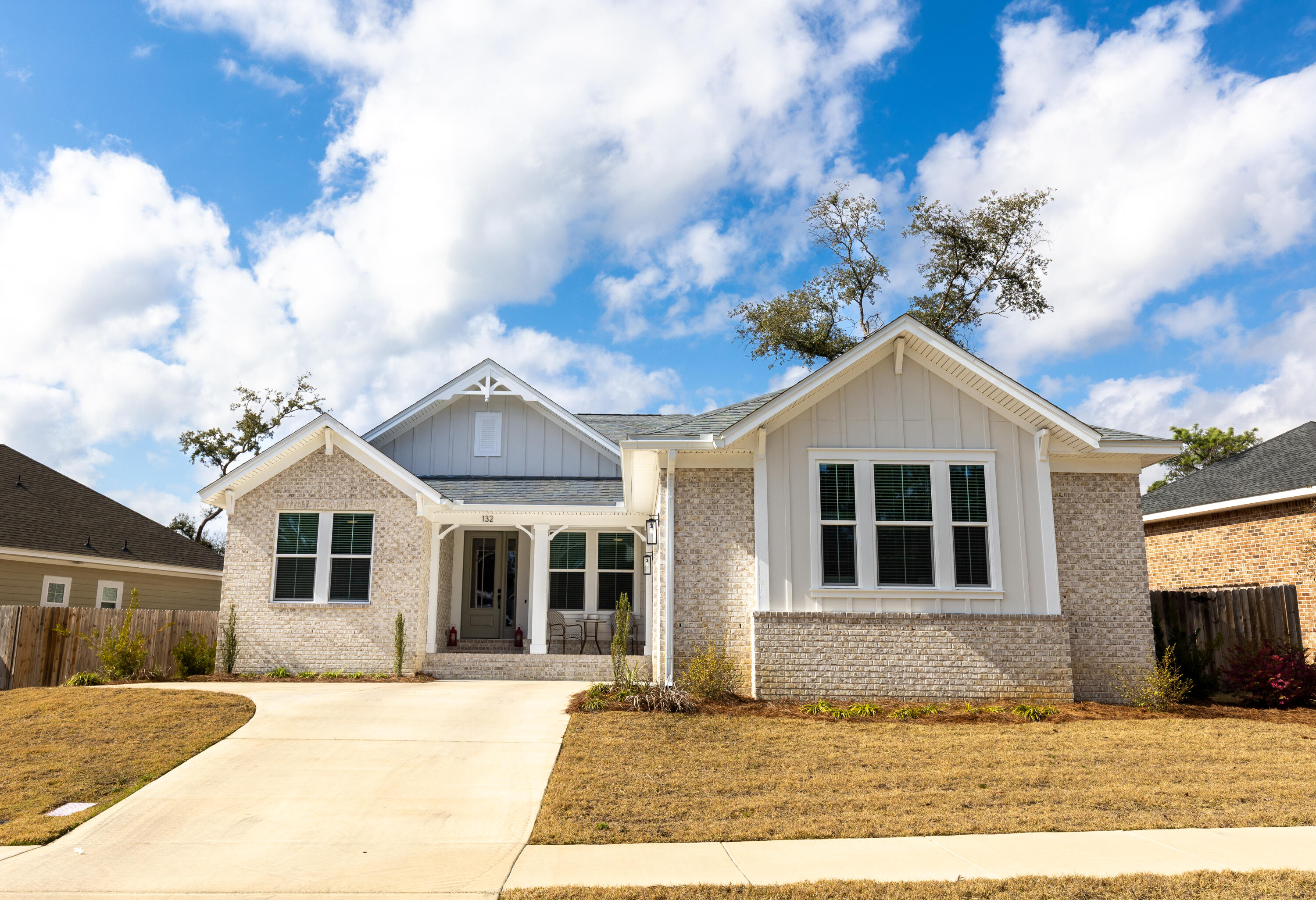 Beautiful, single-story home in Deer Moss Creek! As you step inside, you're greeted by an inviting office/flex room that provides the perfect space for work or leisure. The living area is highlighted by a cozy gas fireplace and the kitchen features quartz countertops, a wall oven/microwave combo, and a convenient pot filler above the gas cooktop and stove. Retreat to the master suite, where luxury awaits with a soaking tub and separate shower in the master bath, alongside a generously sized walk-in closet. Practicality is not overlooked, as this home boasts a large laundry room complete with a sink, simplifying daily chores.