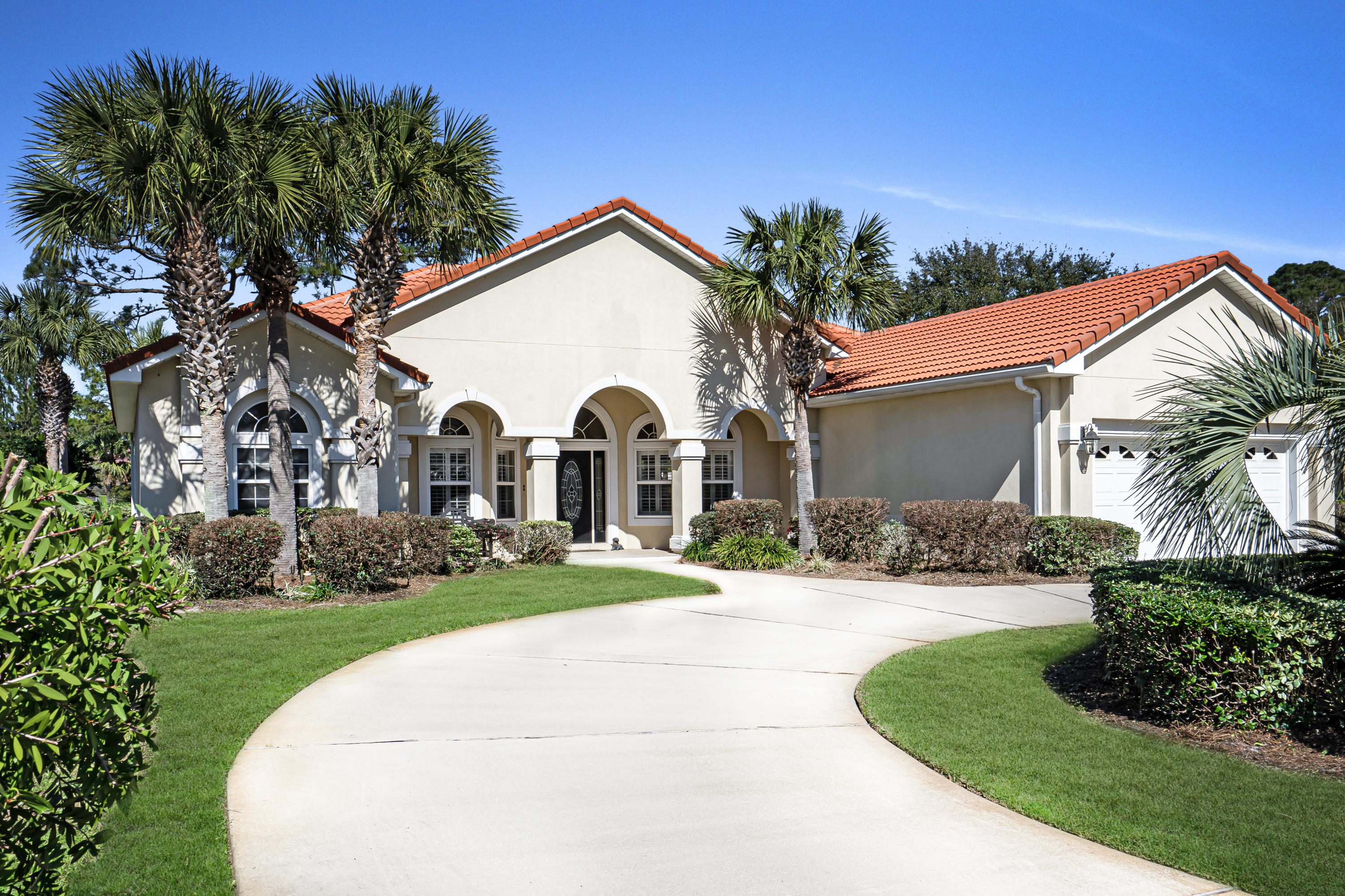 From the design elements, to the high- end finishes, to the great layout, to the perfect Golf Course location, to the outstanding light level throughout, this home should be at the top of your list! Click on the photos and virtual tour to discover the wonderful curb appeal accented by on over-sized circular driveway, and a welcoming front porch and foyer. As you enter the inside you will immediately notice the gorgeous view, the high crown molding ceilings, the open feel, and the well thought out amenities. The homes exterior elements with a (43.5 ft. long) enclosed Lanai and (520 sq. ft.) Garage are a true compliment to the inside of this amazing property.