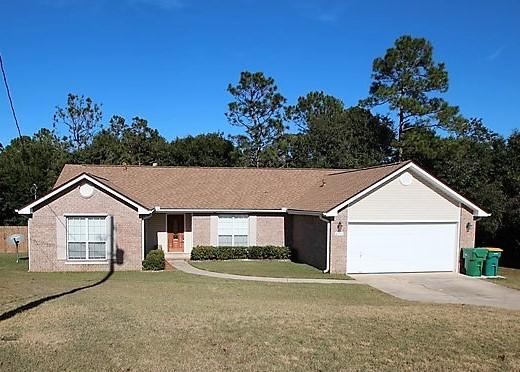 Move In Ready! This Crestview home is South of I-10 with 4-bedrooms, 2-bathrooms, and 2 car garage. This all brick home on a cul-de-sac has been completely updated. The entire house has been freshly painted along with new carpet in all of the bedrooms and closets. The kitchen has new shaker cabinets, granite countertops, and all new stainless steel appliances to include range, dishwasher, and refrigerator. In 2017 a new roof and HVAC system where installed. House has ceramic tile in common areas. New glass sliding door, which is hurricane proof up to 150 mph, which opens to the large 12x14 ft deck that is great for entertaining. Home is equipped with hurricane shutters and a security system. Large back yard that is completely fence in and property extends pass the fence to the creek. Outside storage building to store all your yard equipment, there is also bonus storage above the garage where the owner had floor planks installed for an additional 300 feet of storage. Seller is providing a 1 year home warranty from Old Republic. Don't let this house pass you by. Buyer to verify any info they deem important.
This is affordable and ready for you.  VA loans have NO down payment.  Let's get you an appointment to see this home.