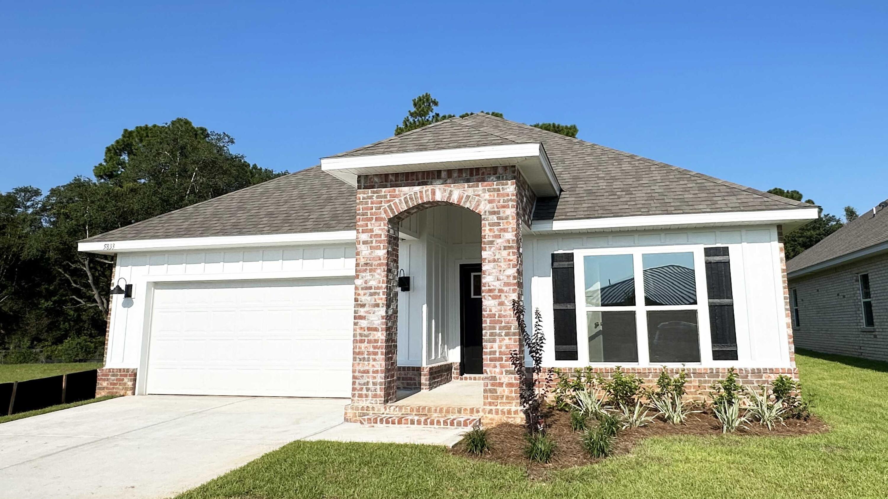 ALMOST MOVE IN READY. New construction in Marlin Place offers residents: Community pool, pavilion, sanded volleyball court, cornhole area and streetlights. The charming Rhett, one of our most popular & highly desirable Open Designs. 4 beds, 2 baths, covered patio & a 2-car garage. The Smart Home Connect System includes several Smart Home convenient devices. BEAUTIFUL, well-designed kitchen offers gorgeous Quartz countertops, relaxed living with a lg. island bar, quiet dishwasher, all stainless appliances, pantry, & spacious dining area. Bedroom 1 & adjoining bath feature a walk-in closet, Quartz double sink vanity, tub AND separate shower. Striking wood-look flooring throughout & Friese carpet in the bedrooms. Upscale home with great curb appeal. Convenient location. Must see!