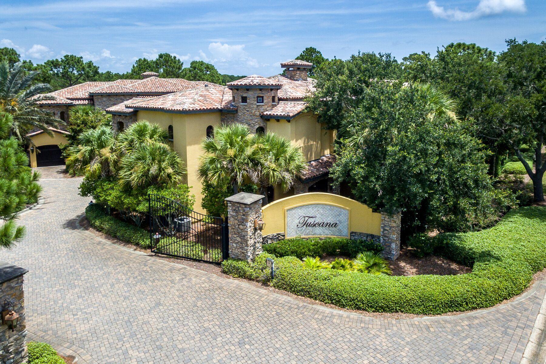 Beautiful Tuscan inspired townhouse within the gates of Sandestin. Enjoy views of the Raven golf course from your over-sized private courtyard. The open kitchen features granite counter-tops, custom cabinetry, Viking appliances, warming drawer, and breakfast bar. Beautiful finishes to include natural stone and distressed wood flooring, 2 stone fireplaces, custom wood and iron doors, wine cellar, Sonos sound system throughout, digital LED lighting system, and more. Sandestin Golf and Beach Resort is named the #1 resort on Florida's Emerald Coast. Spanning over 2,400+ acres, this resort is comprised of over 70 unique neighborhoods of condominiums, villas, town homes, and estates. The resort features miles of sandy white beaches, four championship golf courses, a world-class tennis center with 15 courts, 4 resort swimming pools (and 15 private neighborhood pools), a 113-slip marina, a fully equipped and professionally staffed fitness center and spa, meeting spaces and The Village of Baytowne Wharf, a charming pedestrian village with events, shopping, dining, and family entertainment.