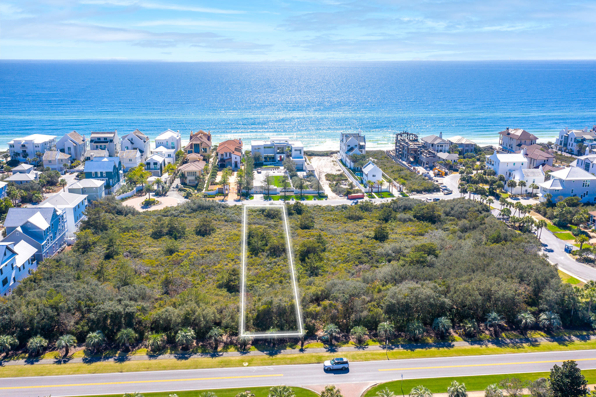 One tier from the Gulf in the highly sought after community of Paradise By The Sea, primely located immediately adjacent to Alys Beach and just west of Rosemary Beach.  Paradise By The Sea is noted for its high level of privacy and exclusivity. This estate-sized homesite of nearly half of an acre sits one back from the gulf-front, and its impressively large footprint of 60 feet wide and 345 feet deep will accommodate a large primary residence, carriage house and a private pool and convey gulf views. With just 51 homesites, all large, estate-sized properties that have defined the community, Paradise By The Sea spans 1,700 feet of along the Gulf. No build-out time requirement and low assessment fees.
