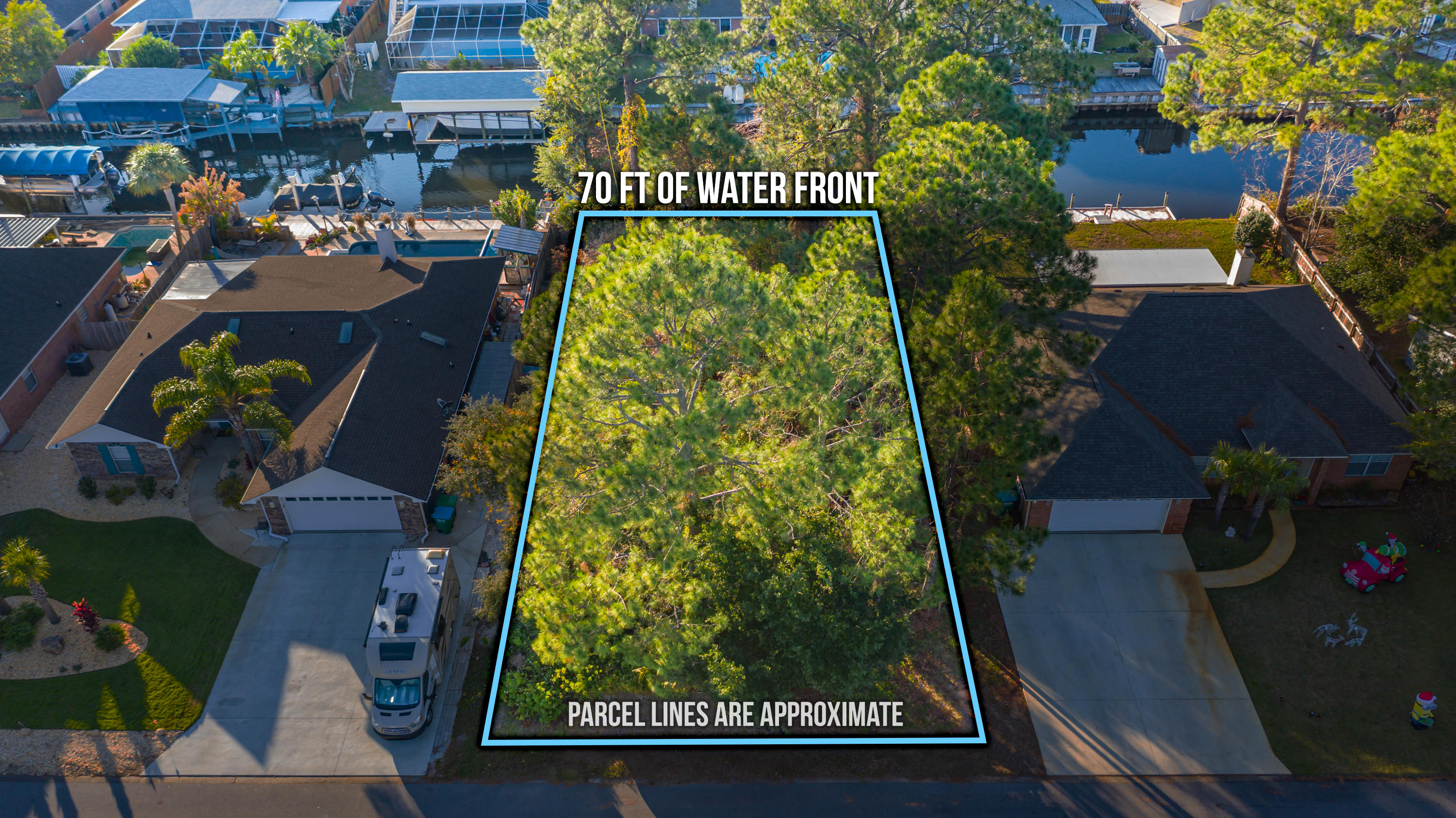 Lot in established Polynesian Isles subdivision. Buy the land and build your dream home! View of the Canal! Close to Sugar White Sand Beaches, Shopping and all services are available. Located between Pensacola and Fort Walton this is a great location.