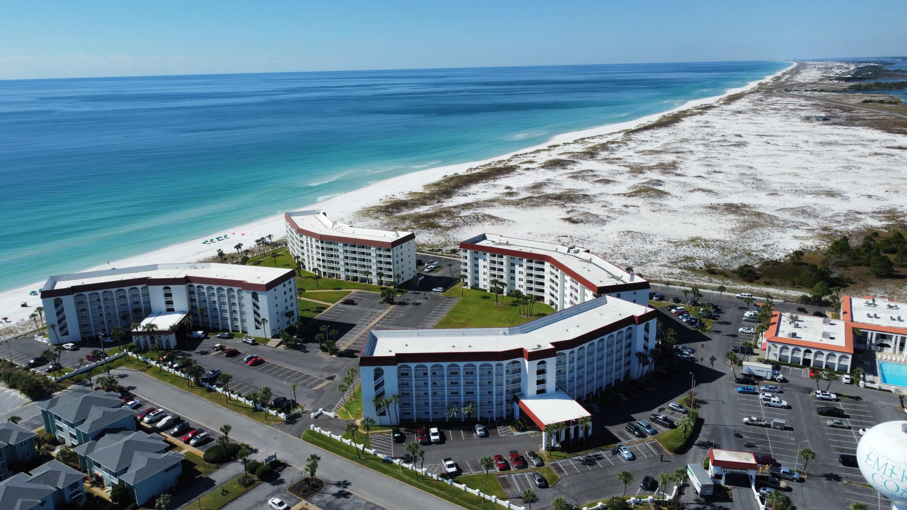 Gulf-Front Getaway at El Matador Condo  on Okaloosa Island! Wake up to sparkling direct Gulf views and unwind to breathtaking sunsets at this beautifully renovated 2-bedroom, 2-bath condo in an iconic resort on Okaloosa Island. Perfectly positioned for beach lovers and investors alike, this top 6th floor condo offers the ideal blend of personal retreat and proven short-term rental income, grossing an average of $34,000 per year. Come experience why guests return year after year to this top-floor Gulf-view condo at El Matador. Whether you're seeking a turnkey vacation rental or a family beach retreat, this condo delivers both relaxation and reliable revenue. Schedule your private showing today and start living the island lifestyle or keep the income flowing with a proven rental producer. Condo Highlights
-	Direct Gulf and pool views from the living area, private balcony, and primary bedroom!
-	Top-floor location with additional views of the Intracoastal Waterway.
-	Renovated interior featuring tile flooring throughout and updated finishes.
-	Spacious open layout ideal for entertaining or family getaways.
-	2 bedrooms / 2 baths comfortably sleeping up to 6 guests.

Resort Amenities
-	Exclusive 500 feet of Gulf-front beach access, adjacent to miles of undeveloped shoreline for incredible sunset views.
-	Huge sparkling pools, including a Gulf-front pool just steps from your door and a seasonally heated pool.
-	Tennis, pickleball, and basketball courts, fitness center, and sauna.
-	Secure gated community with 24hr security and beautifully maintained tropical grounds and easy beach access.

Investment & Lifestyle
With a proven rental history averaging $34K annually, El Matador remains one of the most sought-after communities on Okaloosa Island offering unmatched amenities and timeless Gulf views.

Location
Nestled at the quiet west end of Okaloosa Island, El Matador offers the best of both worlds with peaceful seclusion and close proximity to Destin, Fort Walton Beach, dining, and attractions. Enjoy endless coastal adventures and unbeatable sunsets over the pristine Gulf shoreline.