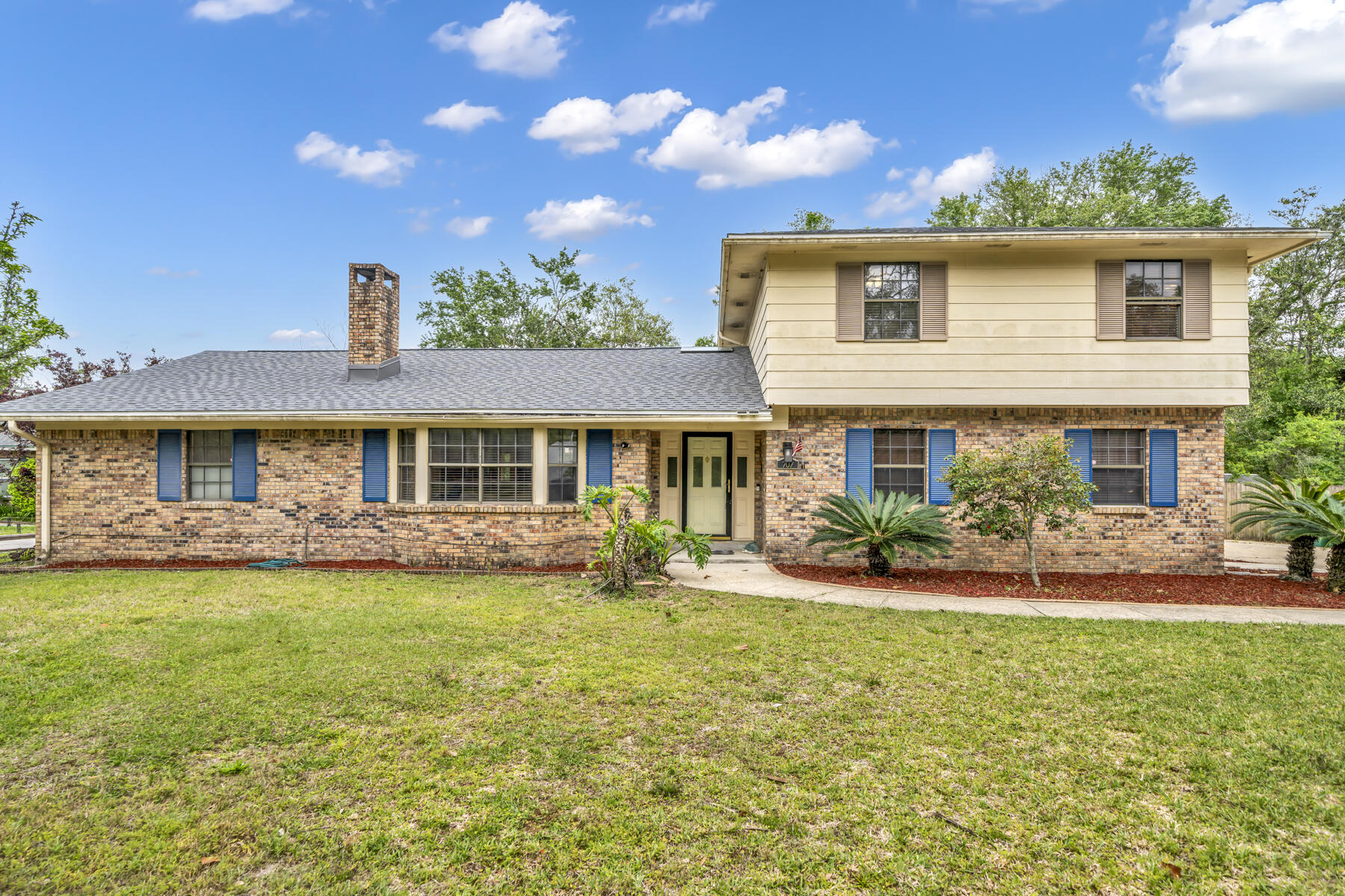This expansive, revitalized home spans over 3100 sq. ft., nestled on a sprawling 1/2 acre lot with a secluded dock on the serene Gap Creek leading to Cinco Bayou. Complete with a wildlife sanctuary for Blue Heron, owls, turtles, and a variety of fresh and saltwater fish, this home welcomes you with an airy, open floor plan perfect for entertaining. A large living area is adorned with a fireplace and seamlessly transitions to the updated kitchen with bar seating and dining space with a water view. Recent renovations include a new roof and two updated bathrooms, the master bath now boasting a luxurious large shower. Spacious laundry rooms and walk-in closets offer ample room for both chores & storage, ensuring functionality meets convenience.  Effortless commuting for Eglin & Hurlburt.